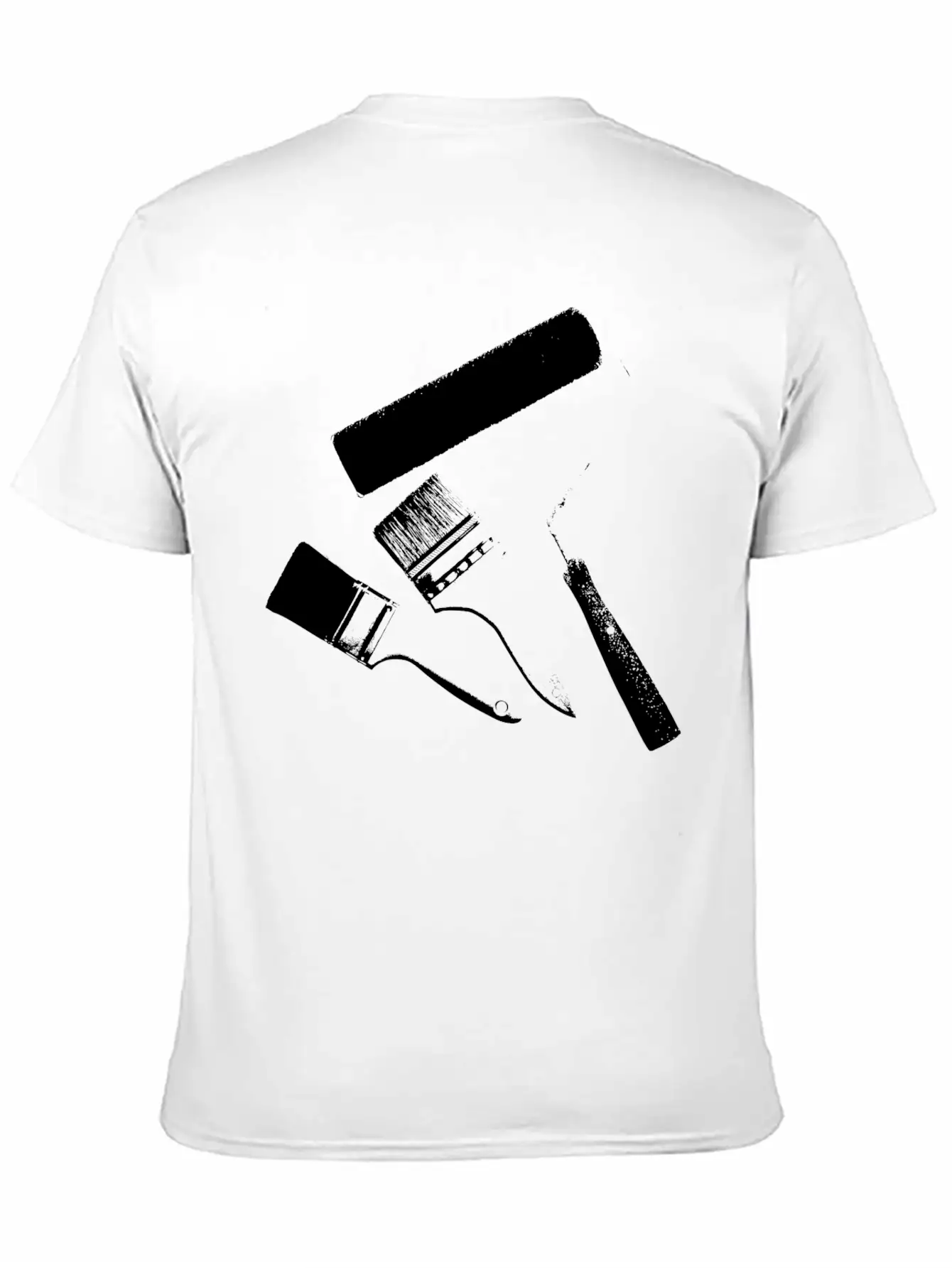 Paint Brushes Comfortable Minimalist Graphic Tee – Summer Style Essential