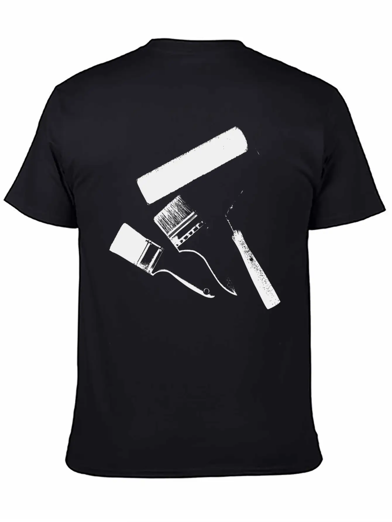 Paint Brushes Comfortable Minimalist Graphic Tee – Summer Style Essential