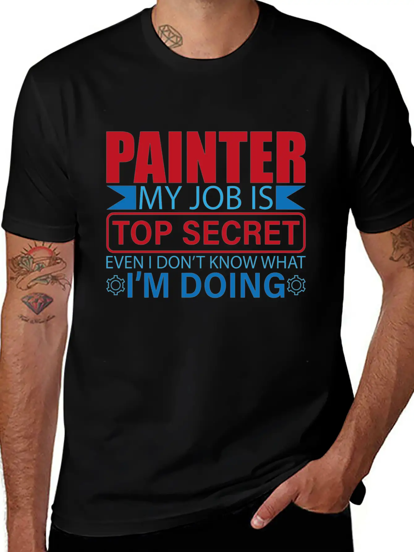 Painter Saying Work Profession Painter Painter Gif Unisex Short Sleeve Soft Cotton T-Shirt – Casual Everyday Wear