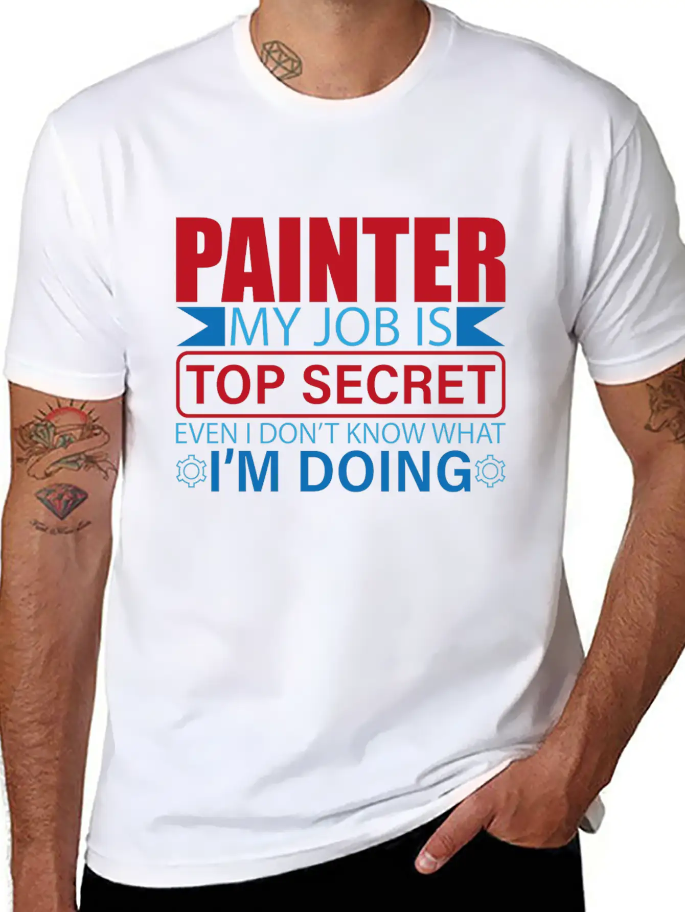 Painter Saying Work Profession Painter Painter Gif Unisex Short Sleeve Soft Cotton T-Shirt – Casual Everyday Wear
