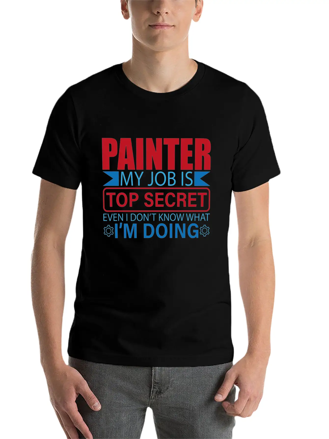 Painter Saying Work Profession Painter Painter Gif Unisex Short Sleeve Soft Cotton T-Shirt – Casual Everyday Wear