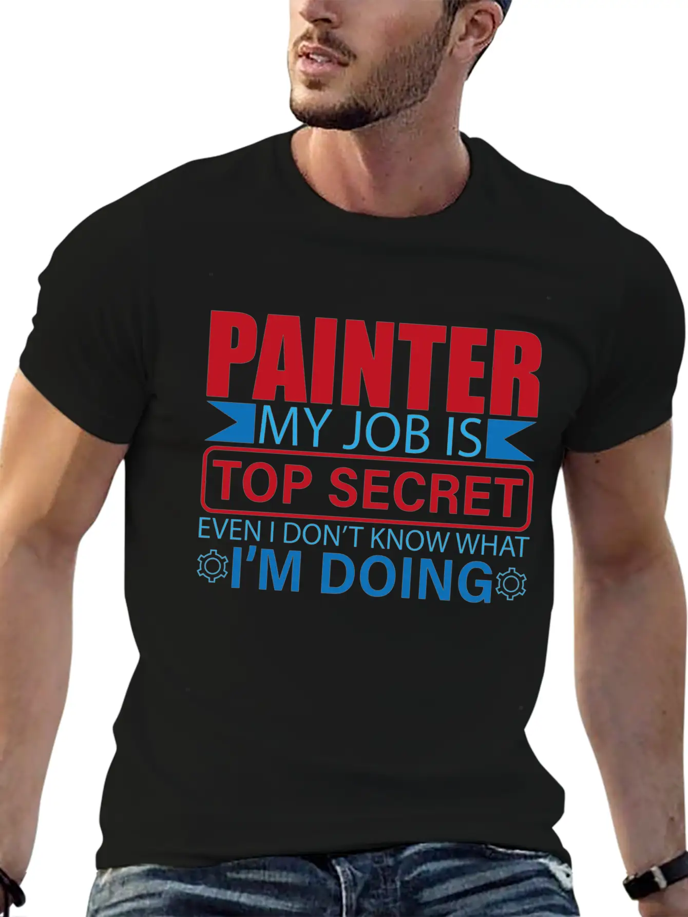 Painter Saying Work Profession Painter Painter Gif Unisex Short Sleeve Soft Cotton T-Shirt – Casual Everyday Wear