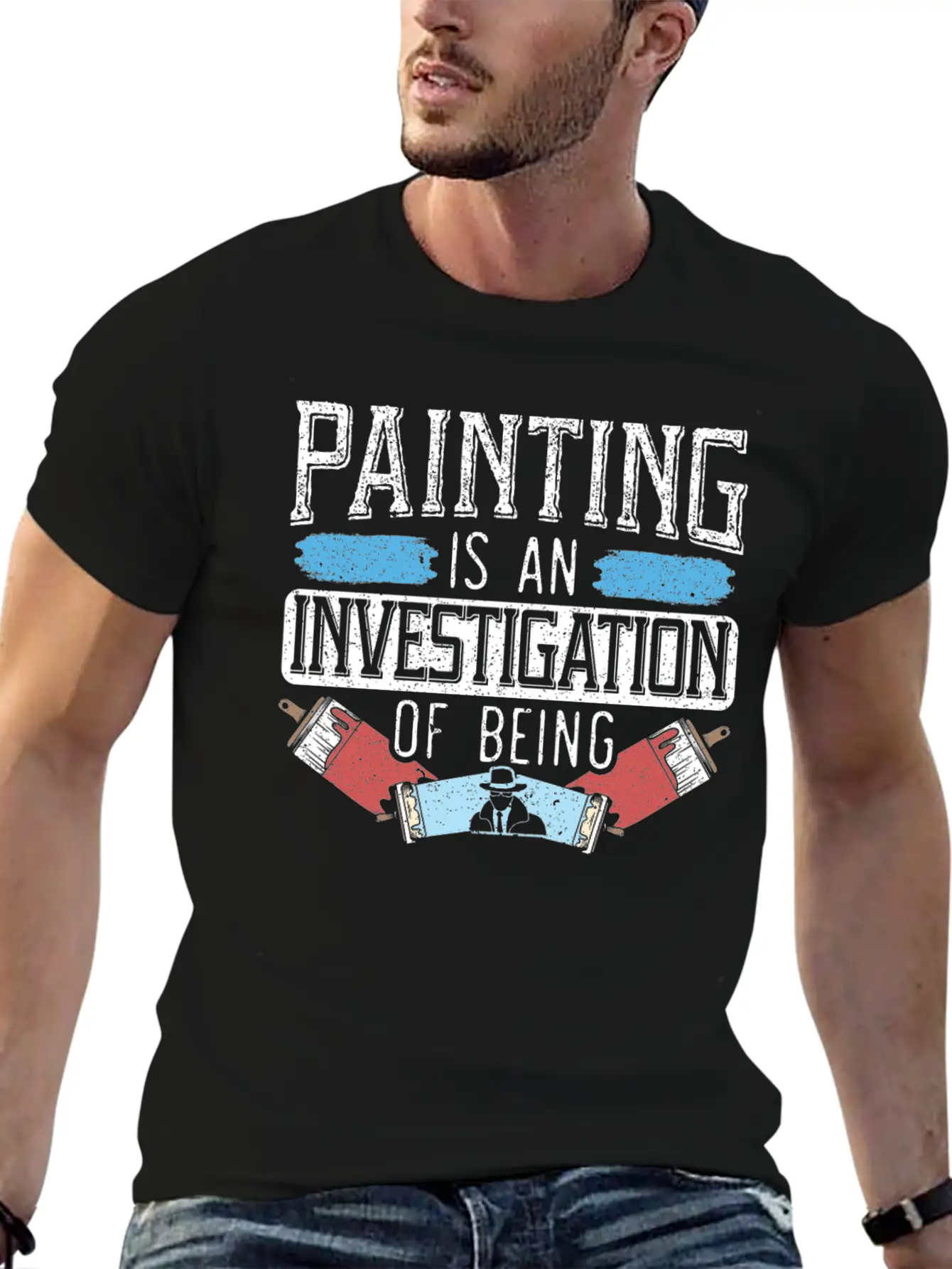 Painting Is An Investigation Of Being Artist Art Timeless Short Sleeve Tee – Comfy And Minimalist Design