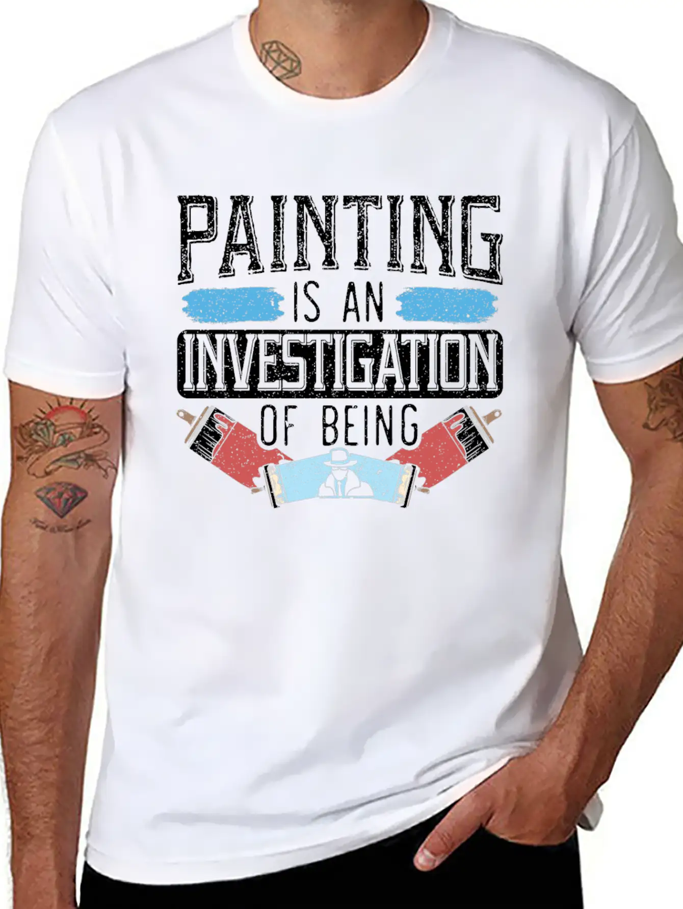 Painting Is An Investigation Of Being Artist Art Timeless Short Sleeve Tee – Comfy And Minimalist Design