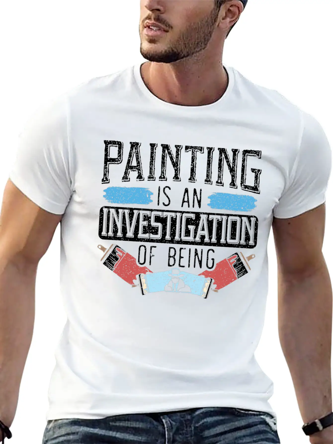 Painting Is An Investigation Of Being Artist Art Timeless Short Sleeve Tee – Comfy And Minimalist Design