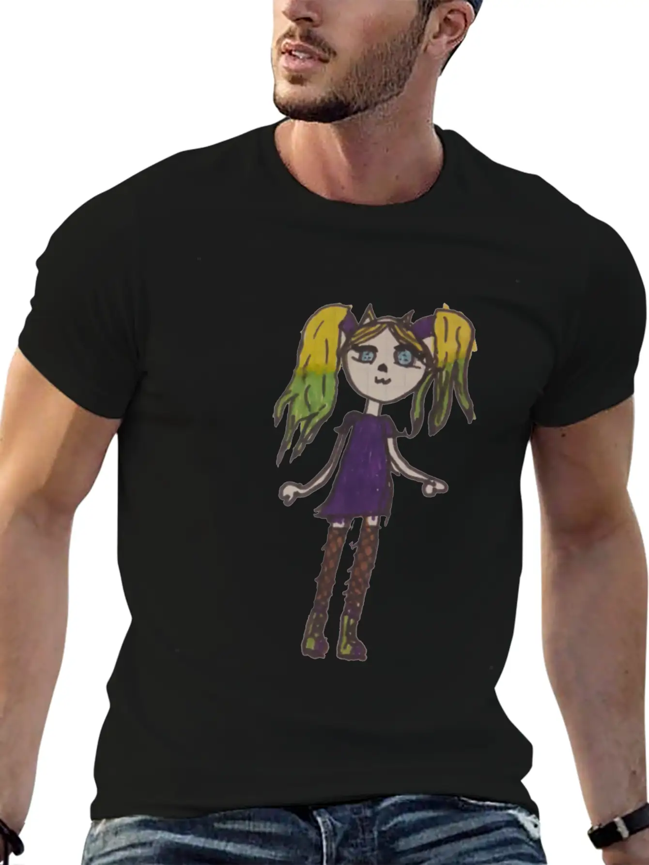 Painting Little Girl Stylish Everyday T-Shirt – Unisex Basic Cotton Tee