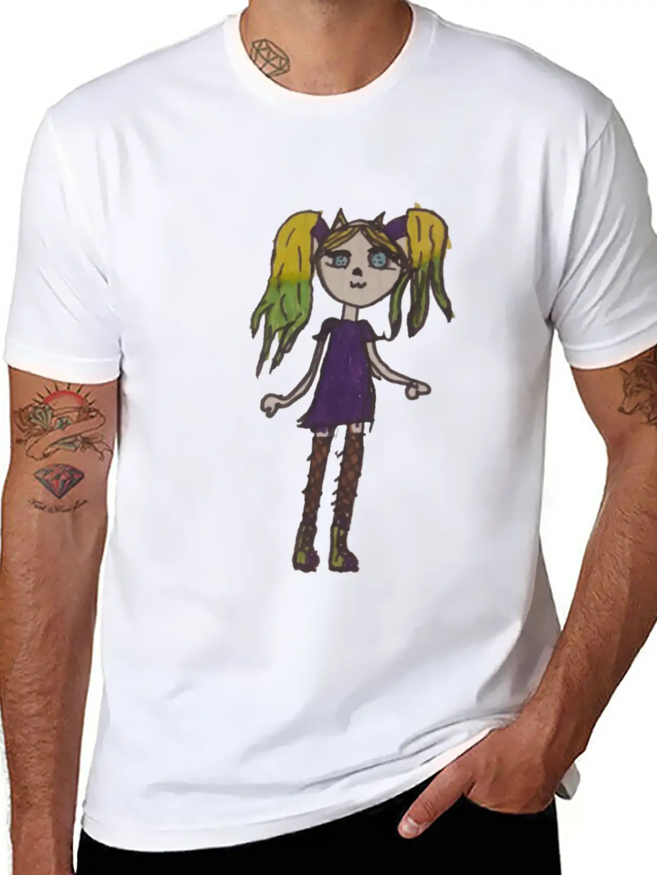 Painting Little Girl Stylish Everyday T-Shirt – Unisex Basic Cotton Tee