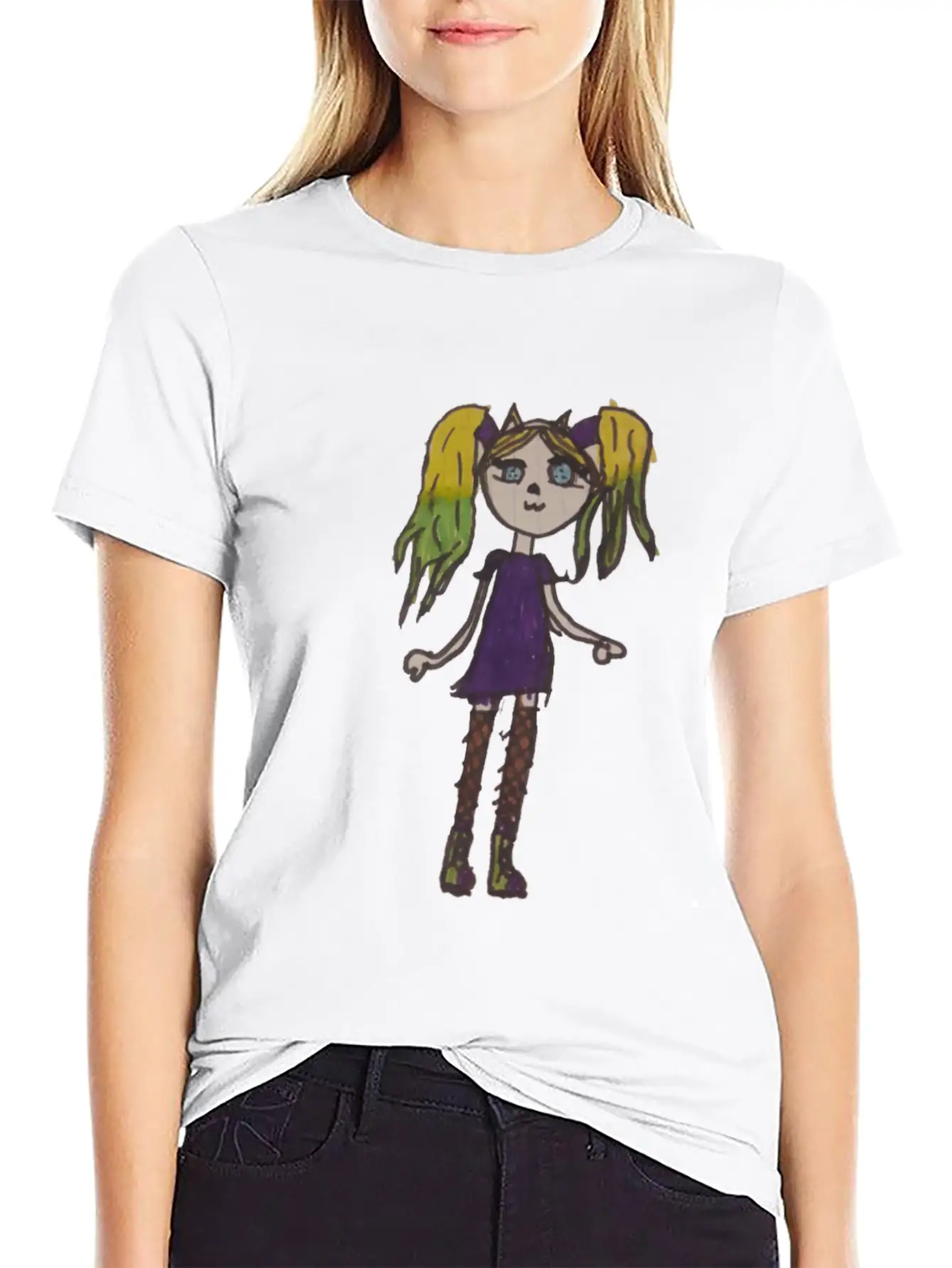 Painting Little Girl Stylish Everyday T-Shirt – Unisex Basic Cotton Tee