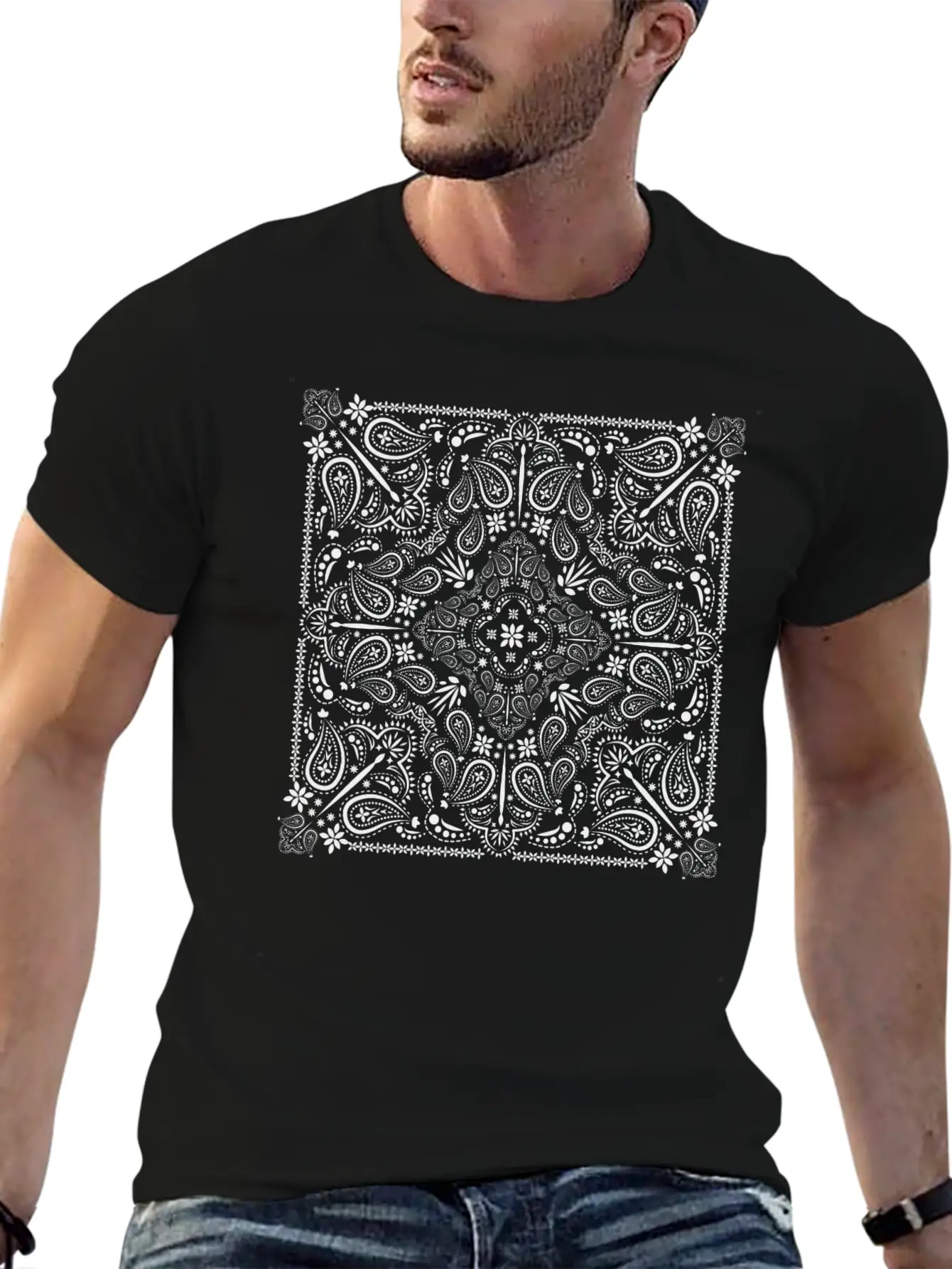 Paisley Pattern - Mandala, Mosaic, Flower Print Comfortable Minimalist Graphic Tee – Summer Style Essential