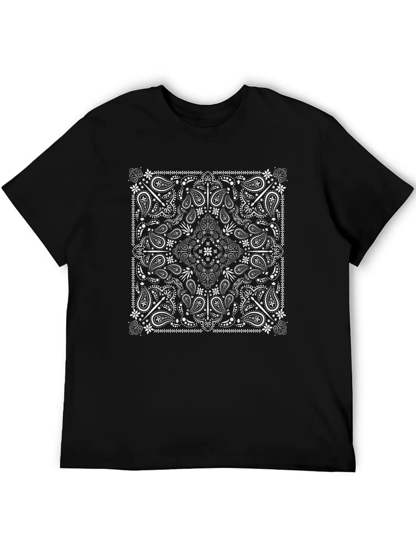 Paisley Pattern - Mandala, Mosaic, Flower Print Comfortable Minimalist Graphic Tee – Summer Style Essential