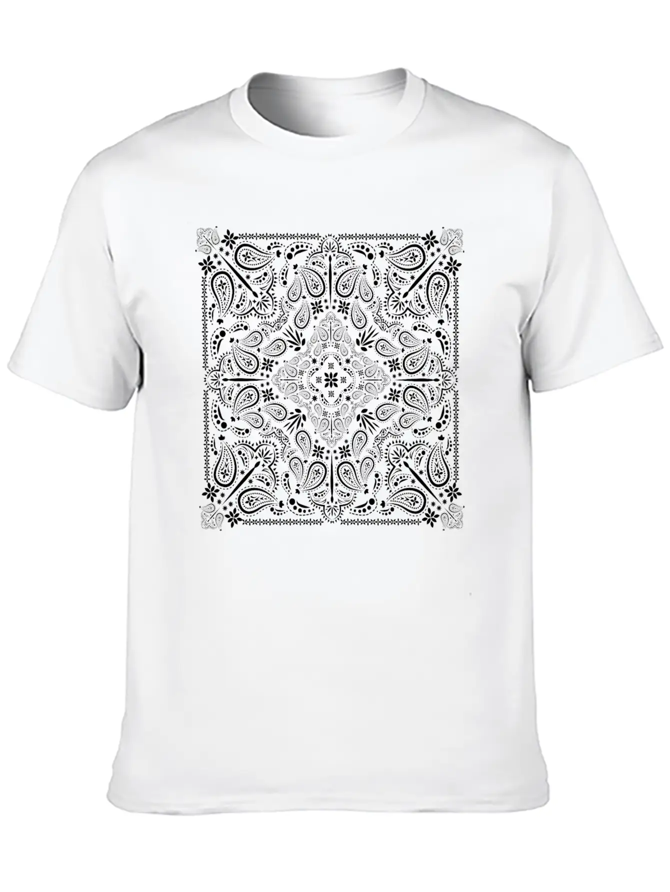 Paisley Pattern - Mandala, Mosaic, Flower Print Comfortable Minimalist Graphic Tee – Summer Style Essential