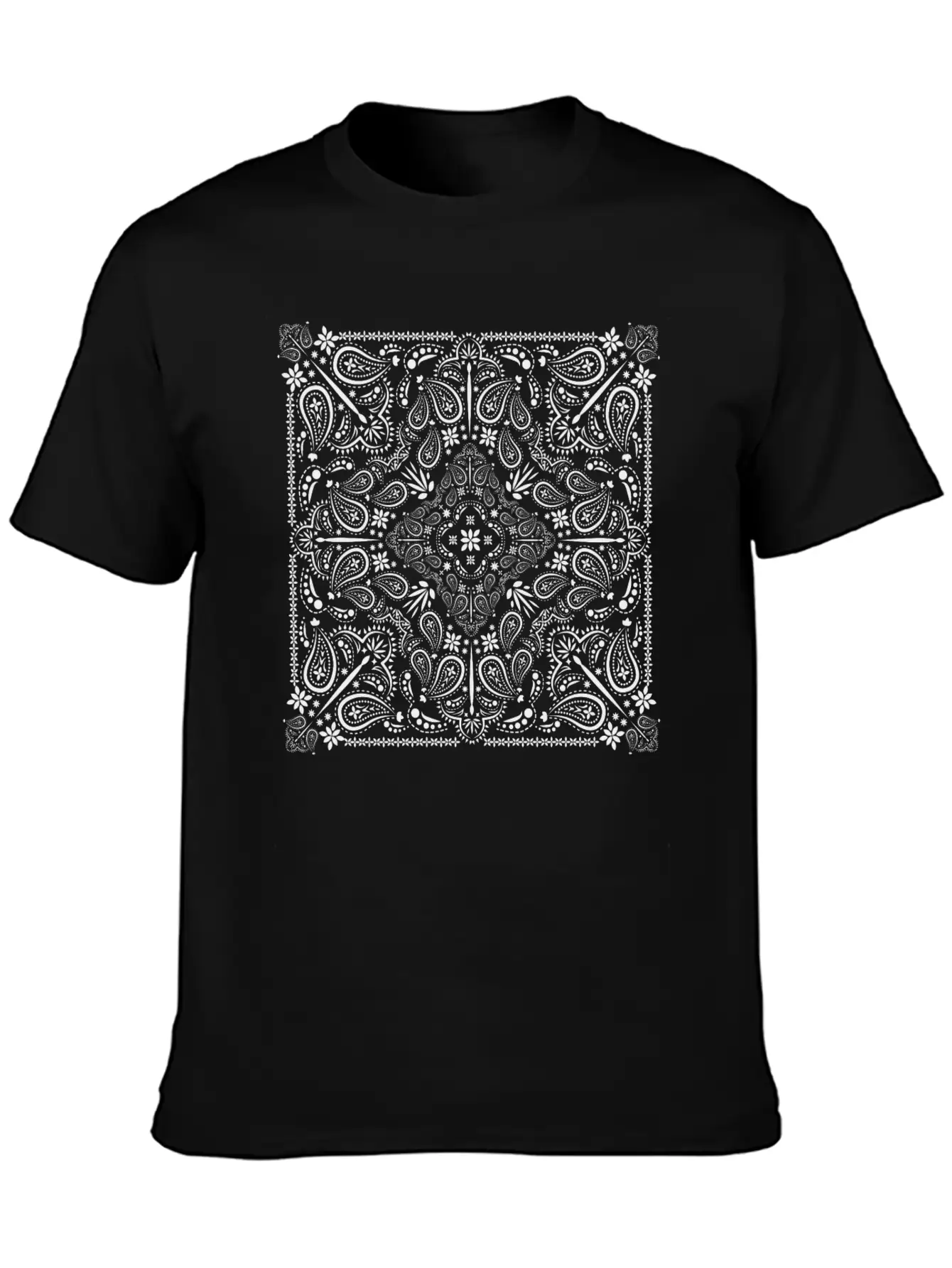 Paisley Pattern - Mandala, Mosaic, Flower Print Comfortable Minimalist Graphic Tee – Summer Style Essential