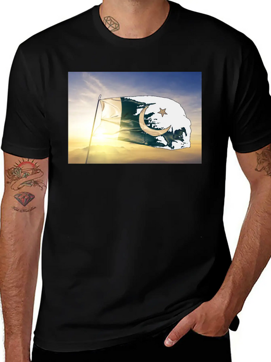 Pakistani Flag Unisex Short Sleeve Soft Cotton T-Shirt – Casual Everyday Wear