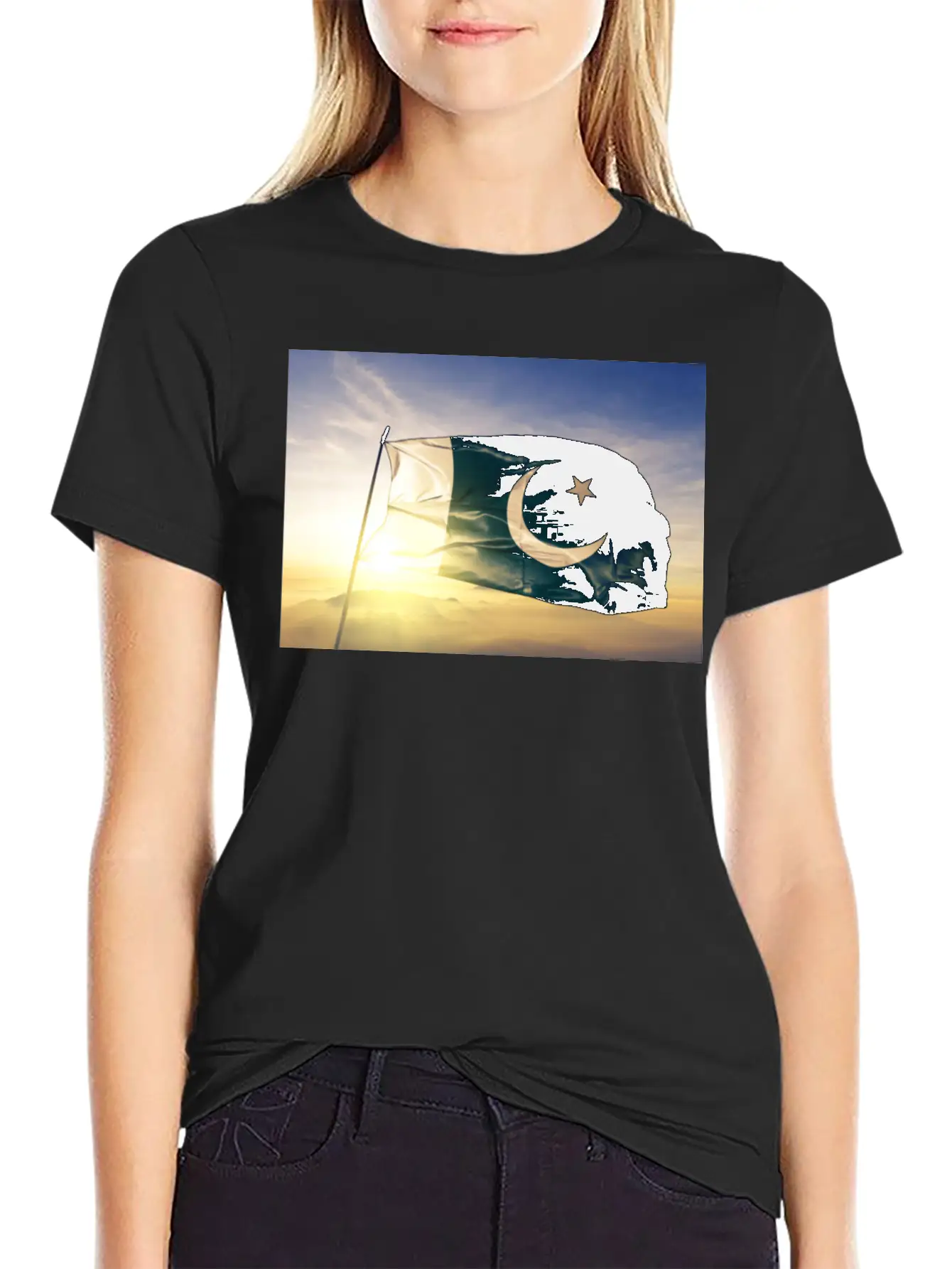 Pakistani Flag Unisex Short Sleeve Soft Cotton T-Shirt – Casual Everyday Wear
