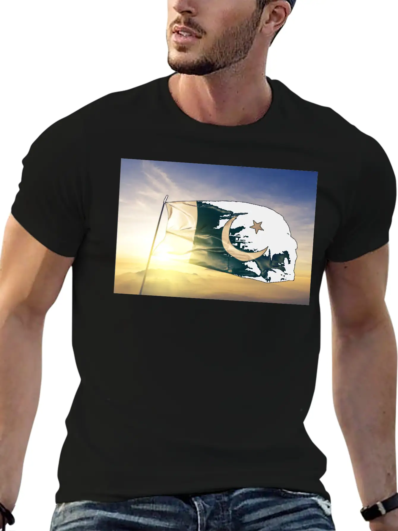 Pakistani Flag Unisex Short Sleeve Soft Cotton T-Shirt – Casual Everyday Wear
