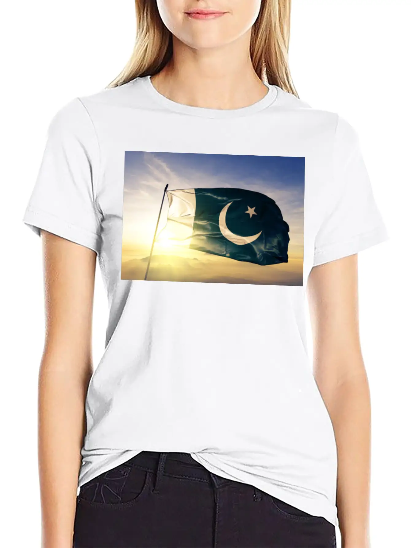 Pakistani Flag Unisex Short Sleeve Soft Cotton T-Shirt – Casual Everyday Wear