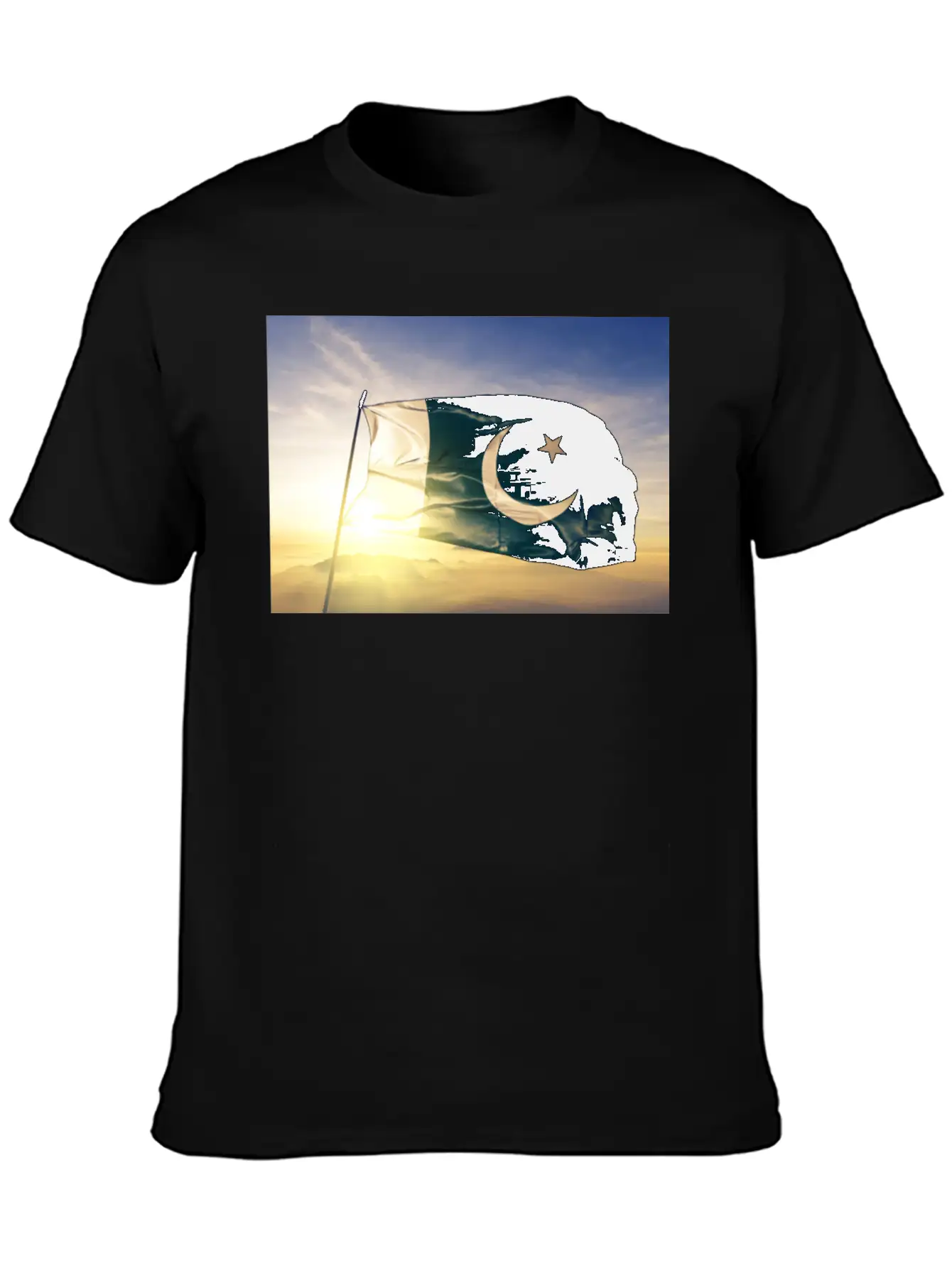 Pakistani Flag Unisex Short Sleeve Soft Cotton T-Shirt – Casual Everyday Wear