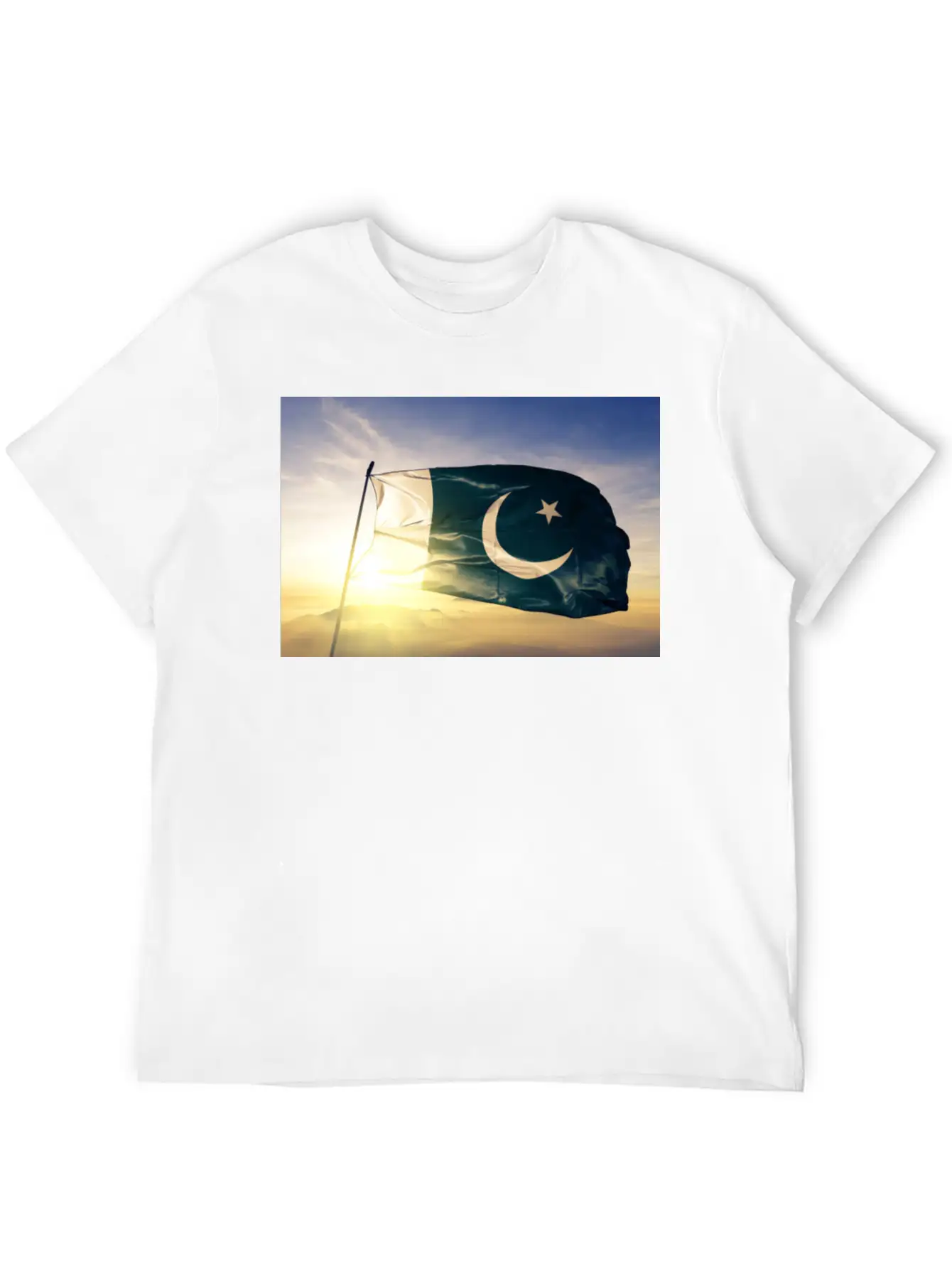 Pakistani Flag Unisex Short Sleeve Soft Cotton T-Shirt – Casual Everyday Wear