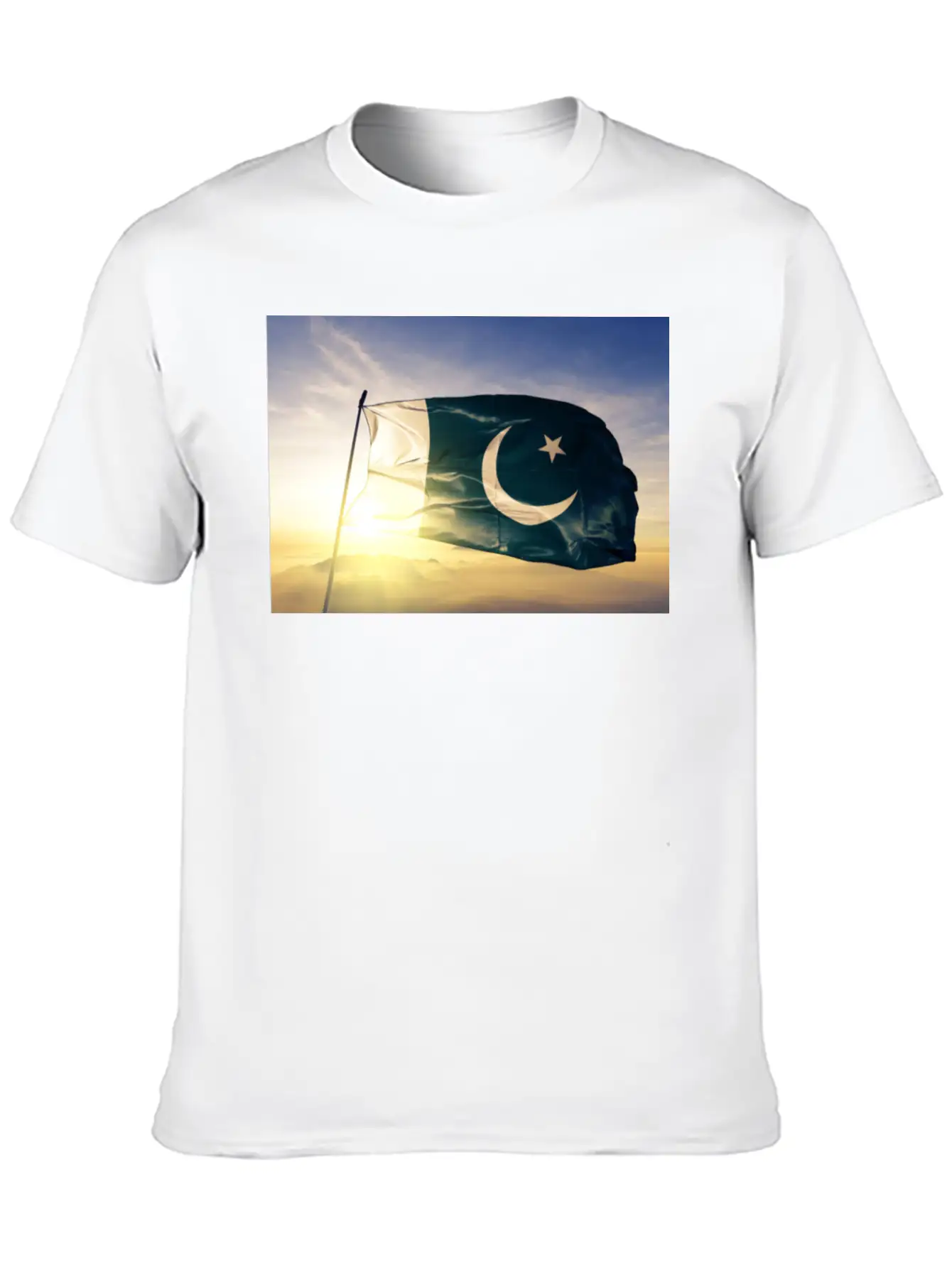 Pakistani Flag Unisex Short Sleeve Soft Cotton T-Shirt – Casual Everyday Wear