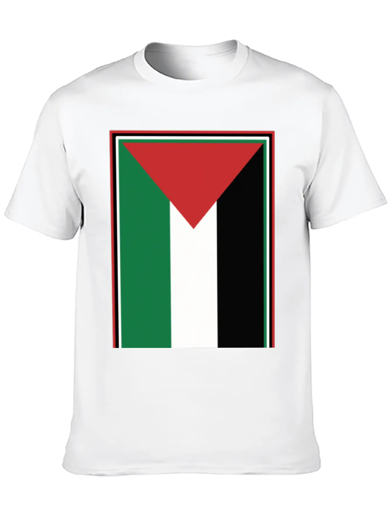 Palestinian Flag Comfortable Minimalist Graphic Tee – Summer Style Essential