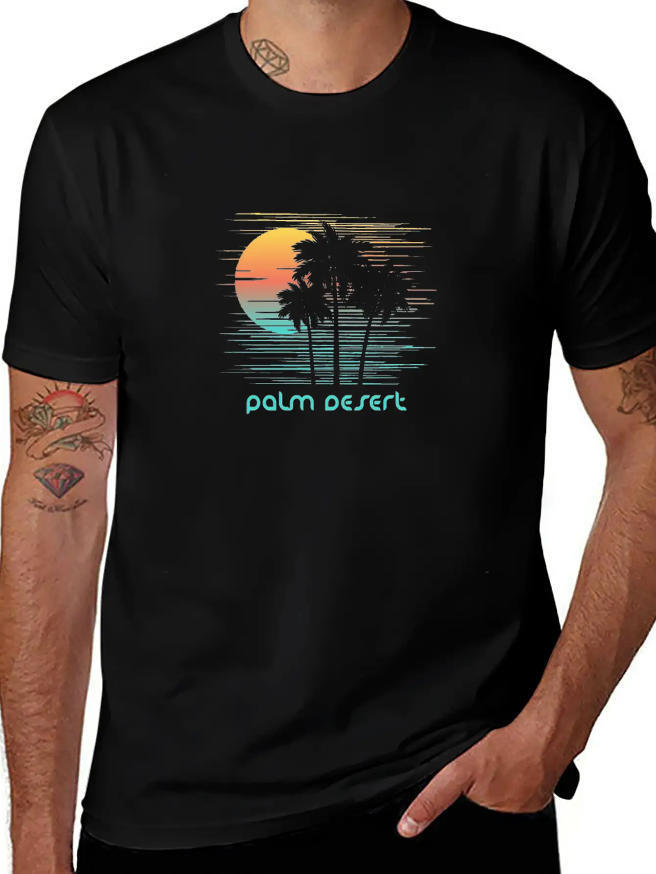 Palm Desert California Stylish Souvenir Vacation Comfortable Minimalist Graphic Tee – Summer Style Essential