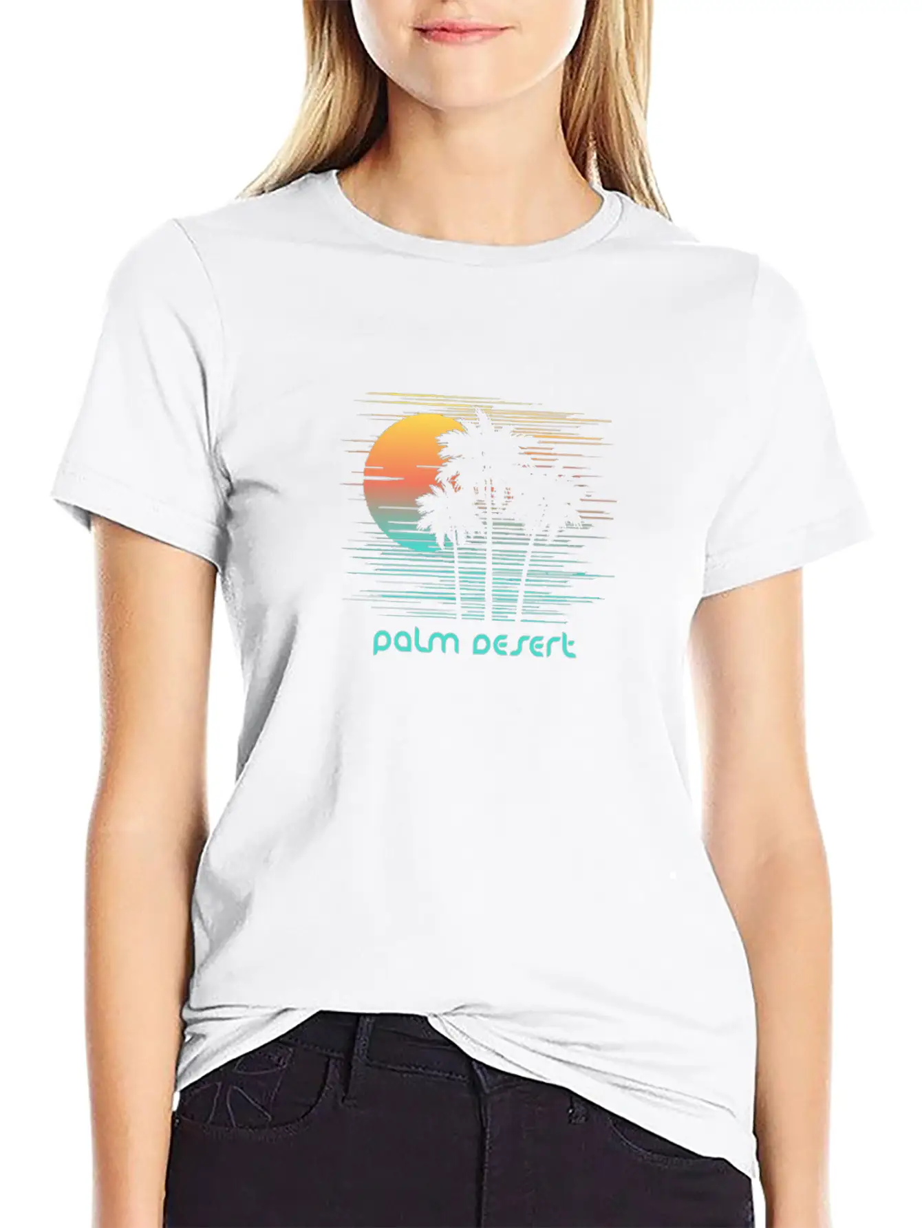 Palm Desert California Stylish Souvenir Vacation Comfortable Minimalist Graphic Tee – Summer Style Essential