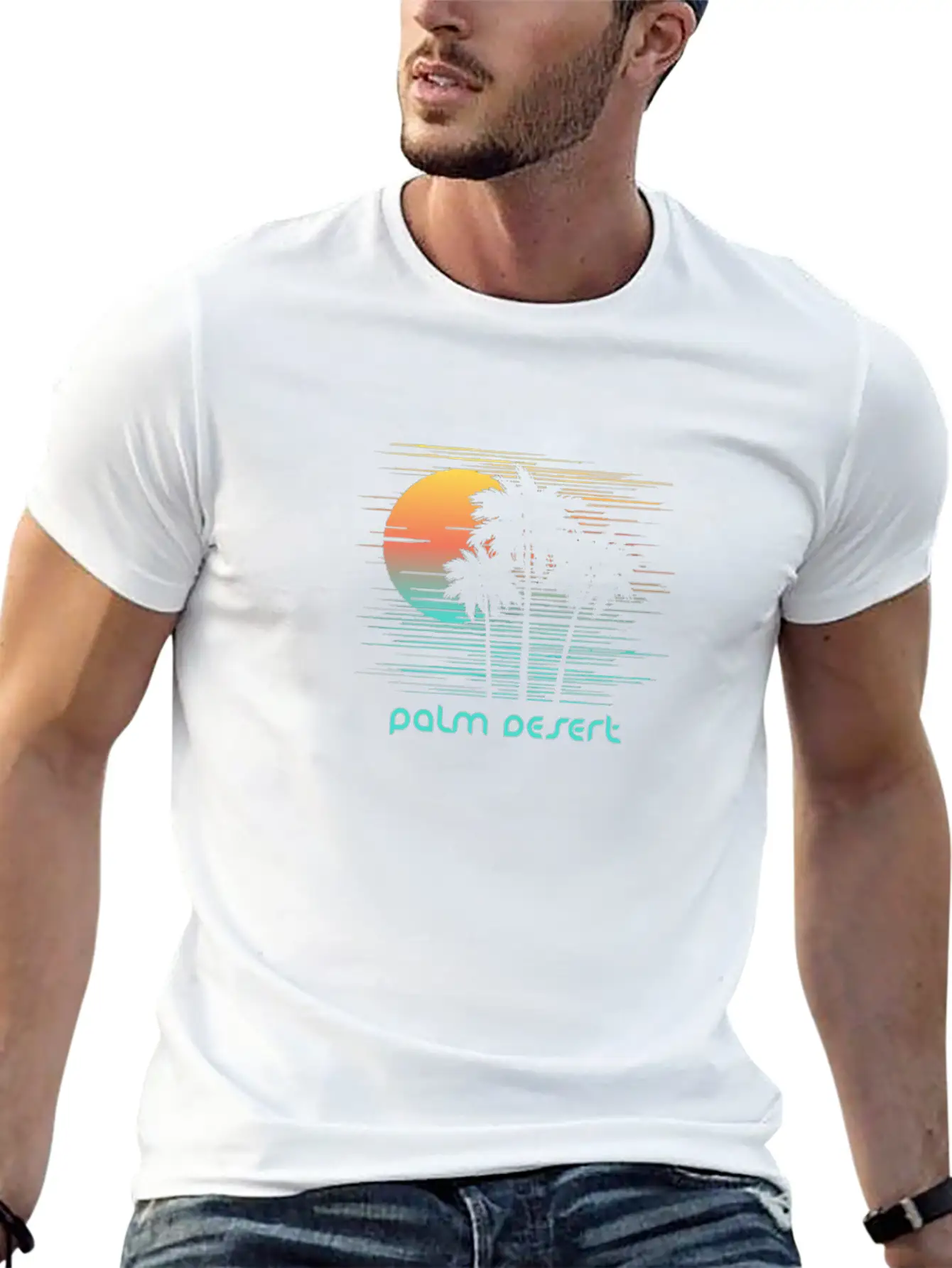 Palm Desert California Stylish Souvenir Vacation Comfortable Minimalist Graphic Tee – Summer Style Essential