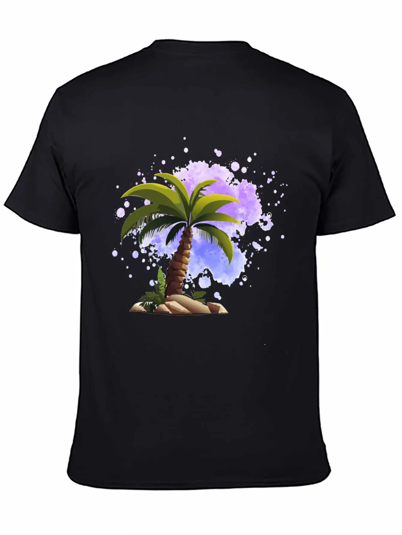 Palm Island, Palm, Sunset, Caribbean Comfortable Minimalist Graphic Tee – Summer Style Essential