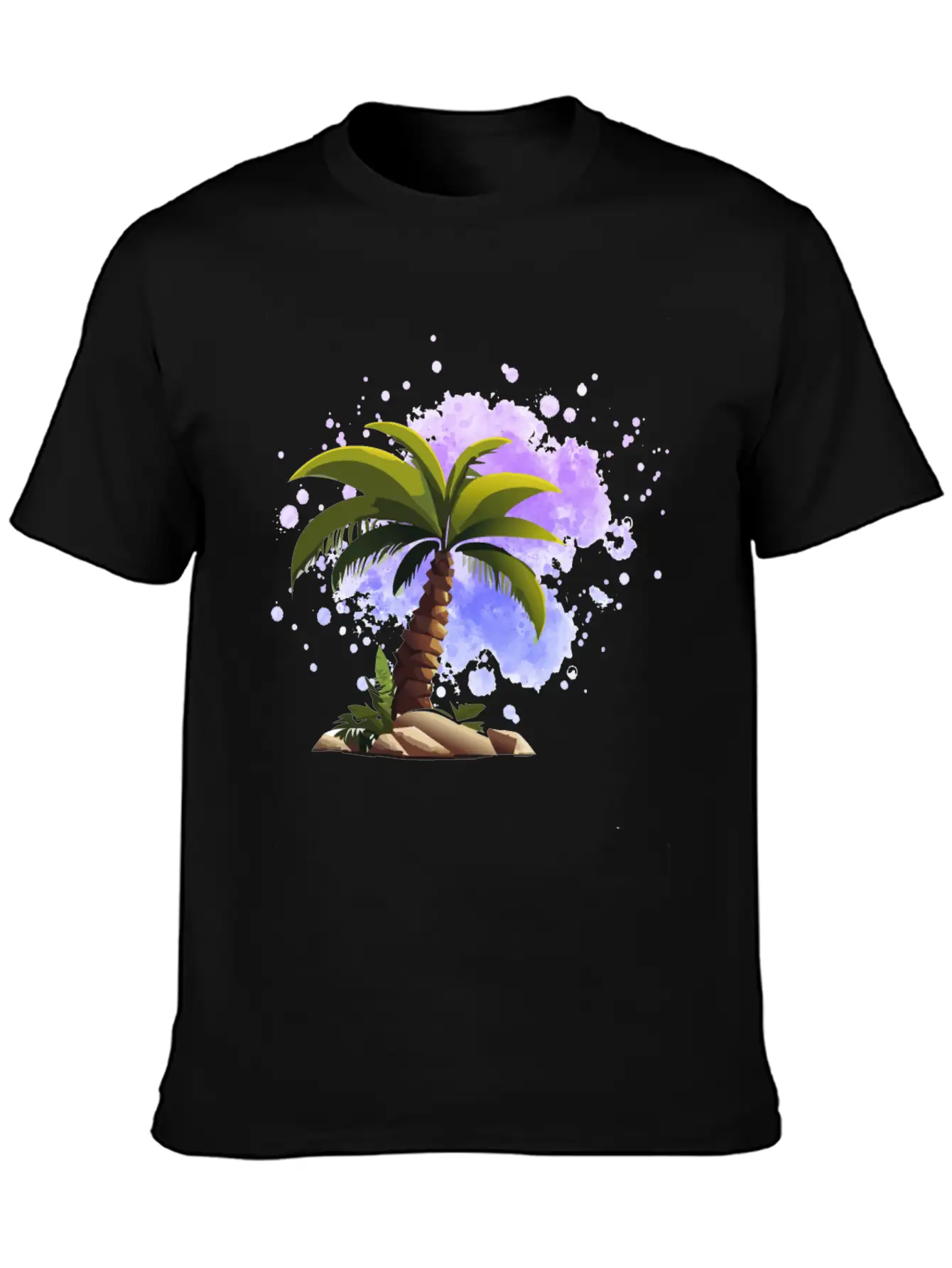 Palm Island, Palm, Sunset, Caribbean Comfortable Minimalist Graphic Tee – Summer Style Essential