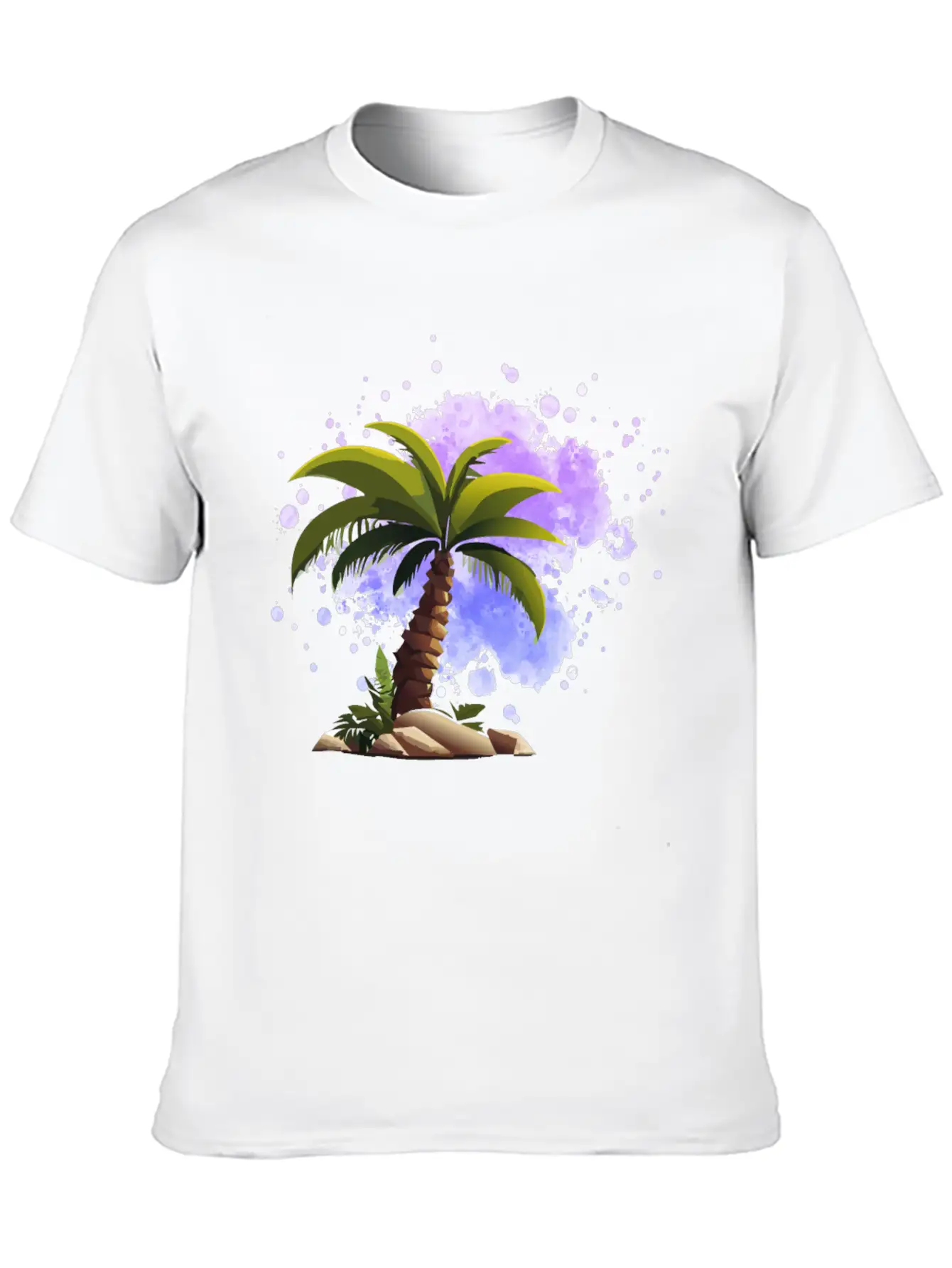 Palm Island, Palm, Sunset, Caribbean Comfortable Minimalist Graphic Tee – Summer Style Essential