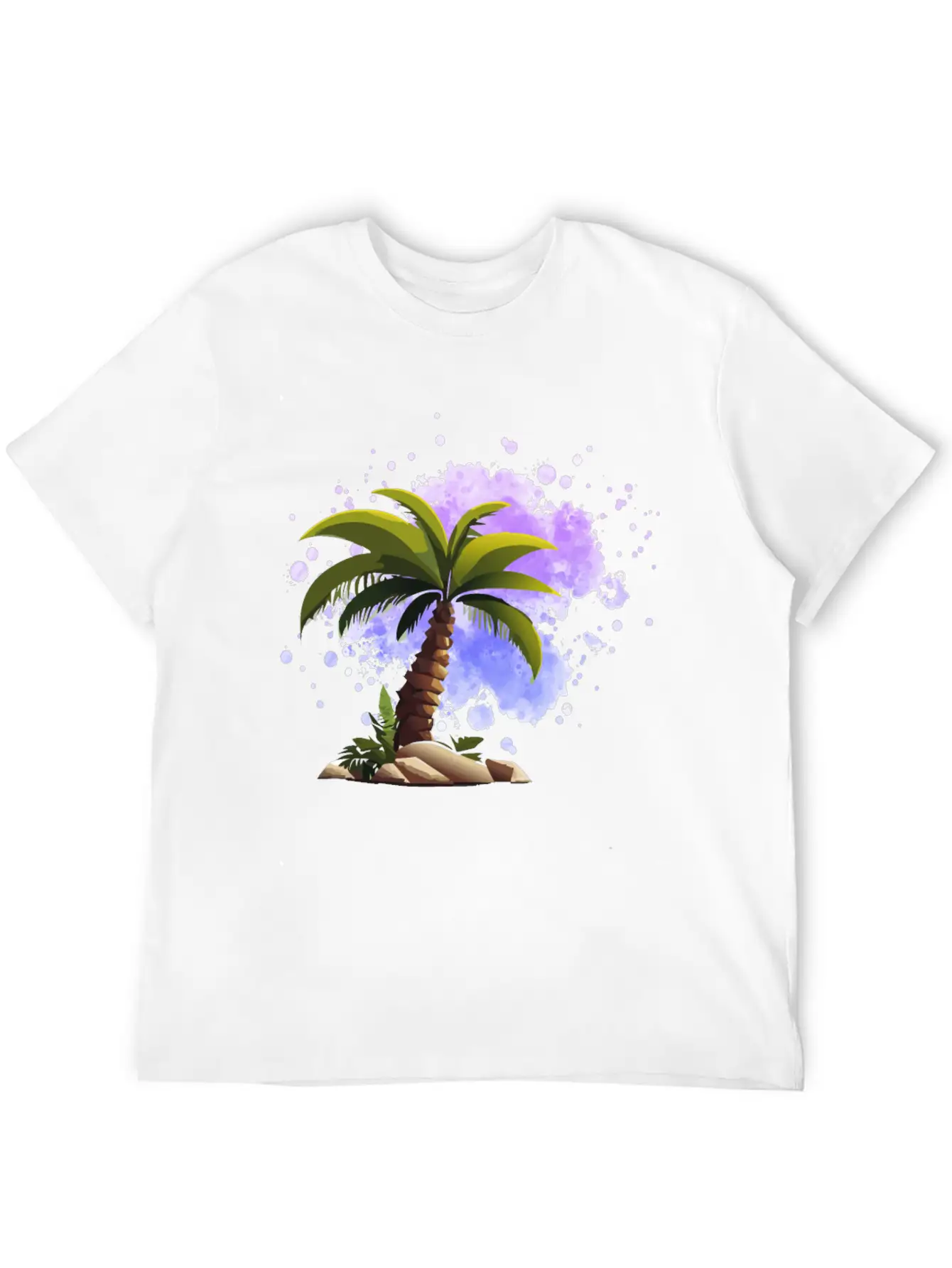 Palm Island, Palm, Sunset, Caribbean Comfortable Minimalist Graphic Tee – Summer Style Essential
