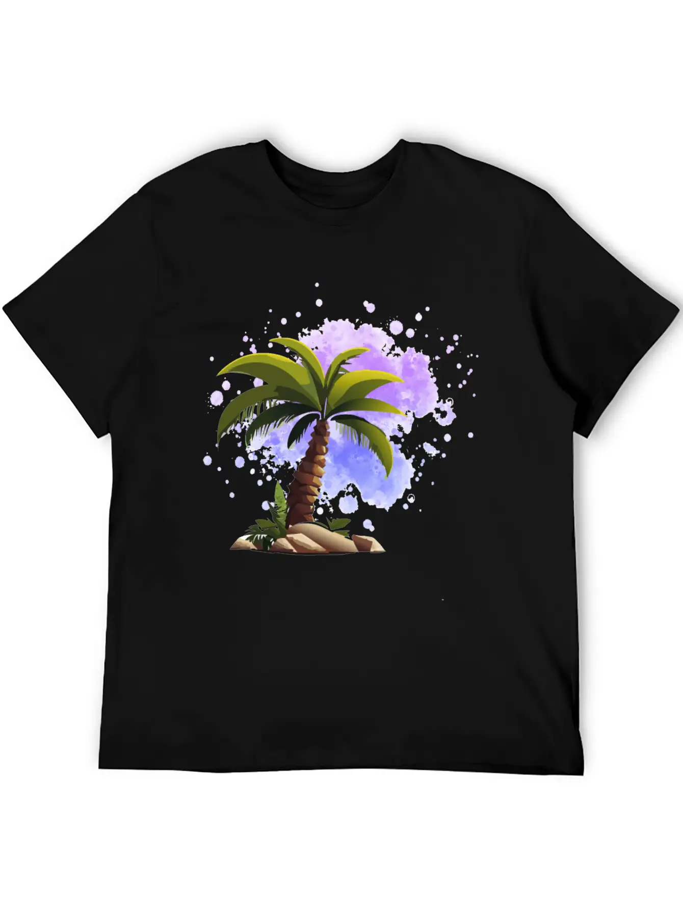 Palm Island, Palm, Sunset, Caribbean Comfortable Minimalist Graphic Tee – Summer Style Essential