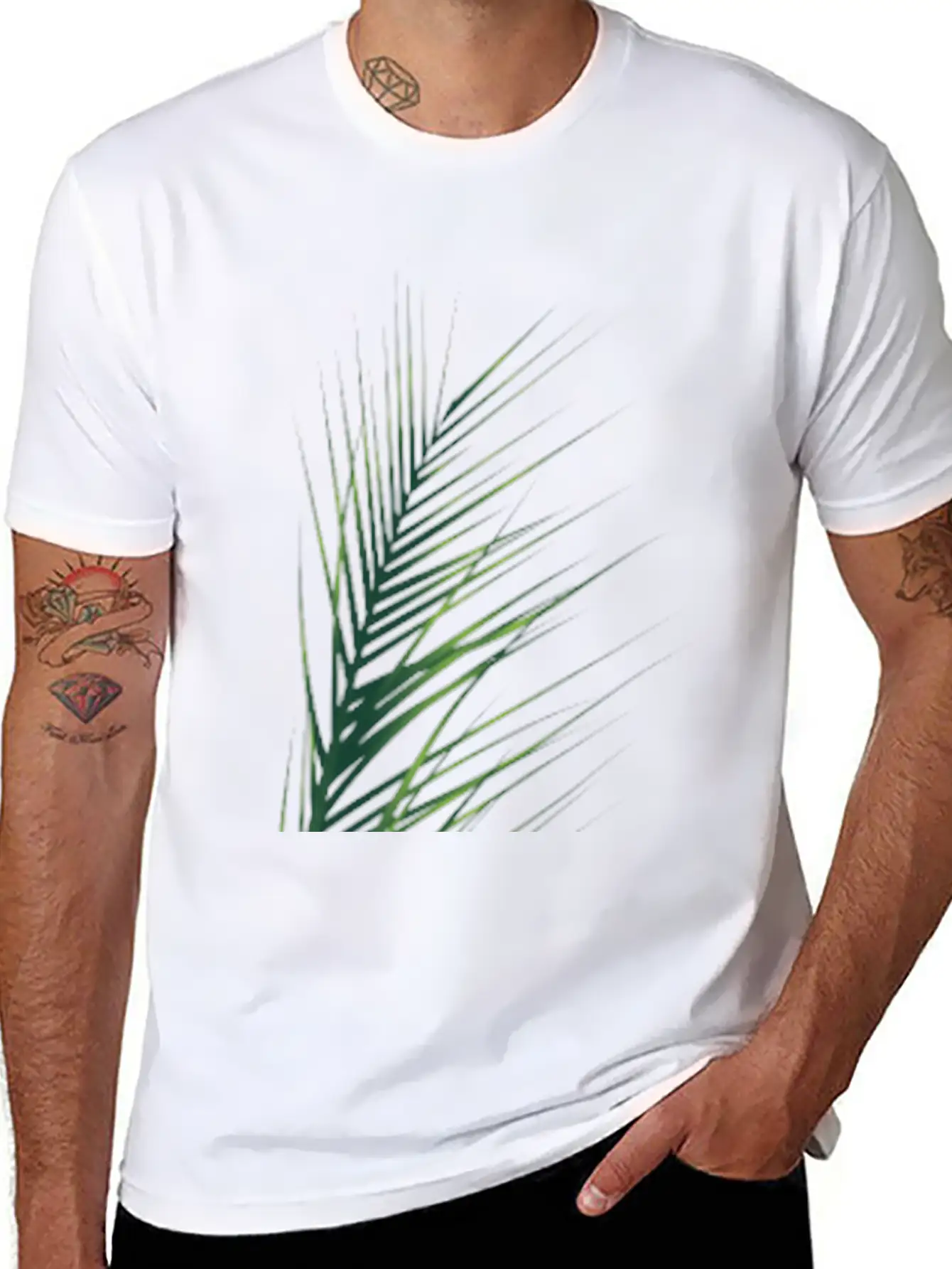 Palm Leaf Stylish Everyday T-Shirt – Unisex Basic Cotton Tee