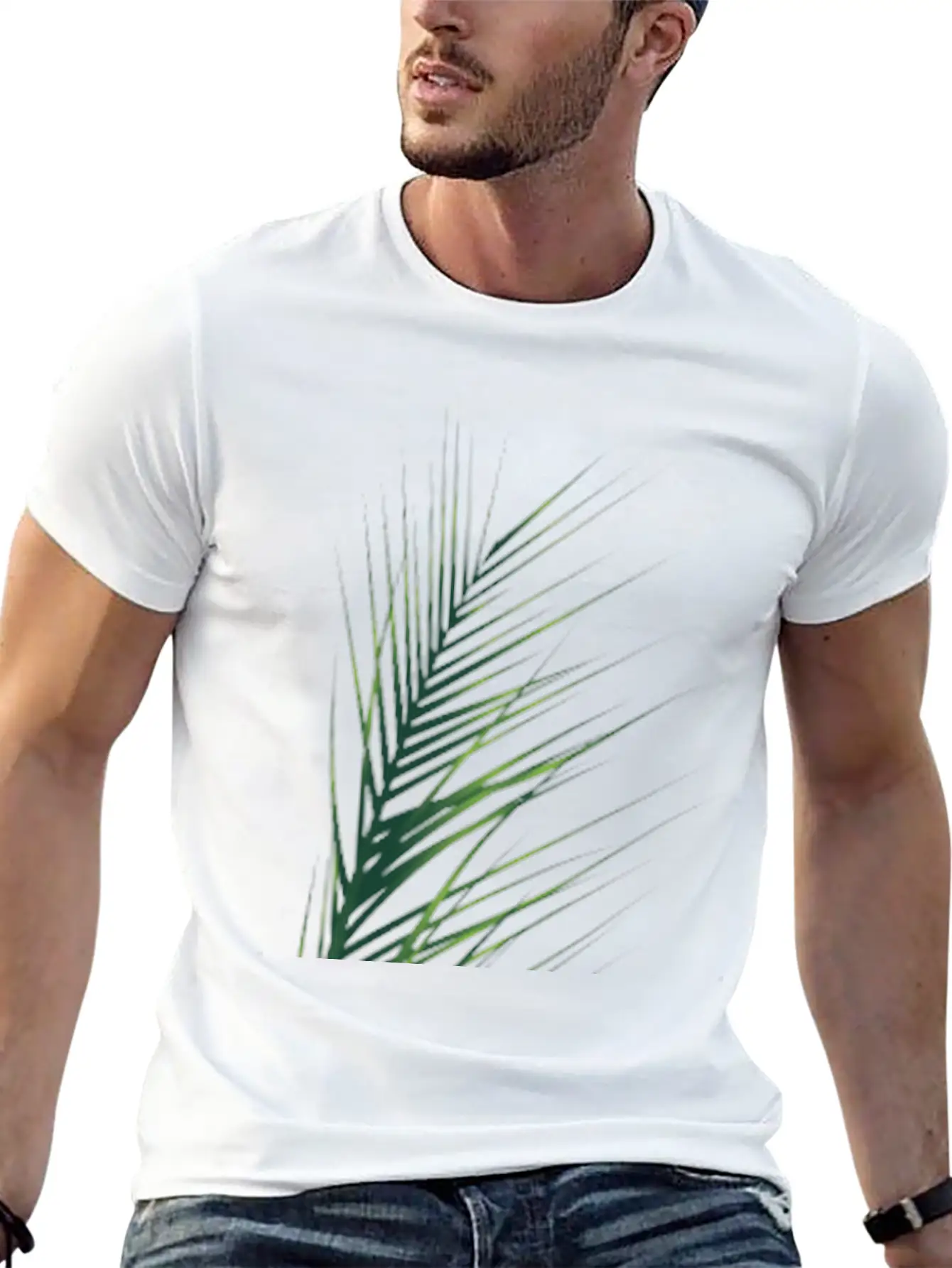 Palm Leaf Stylish Everyday T-Shirt – Unisex Basic Cotton Tee
