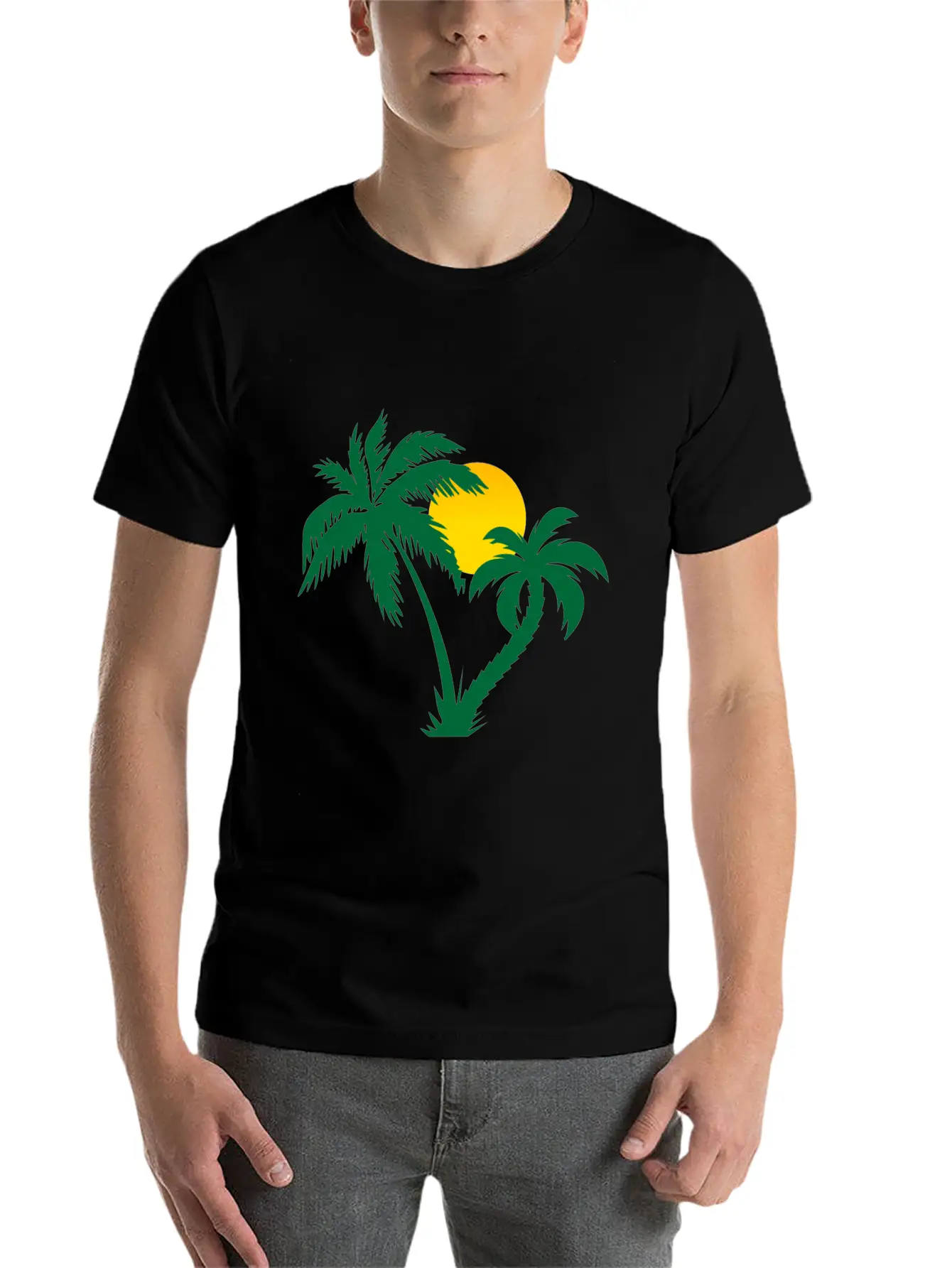 Palm Trees Timeless Short Sleeve Tee – Comfy And Minimalist Design