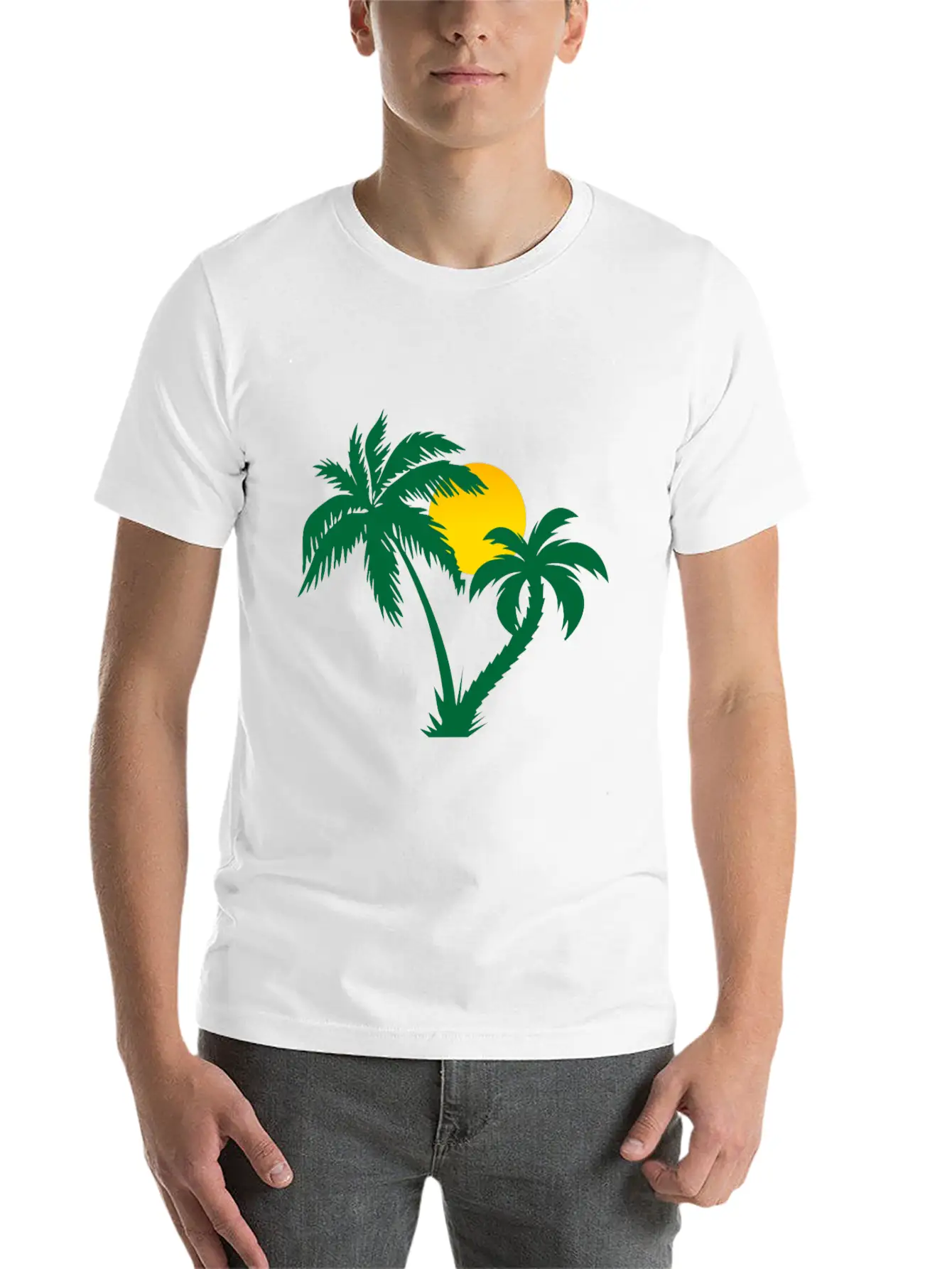 Palm Trees Timeless Short Sleeve Tee – Comfy And Minimalist Design