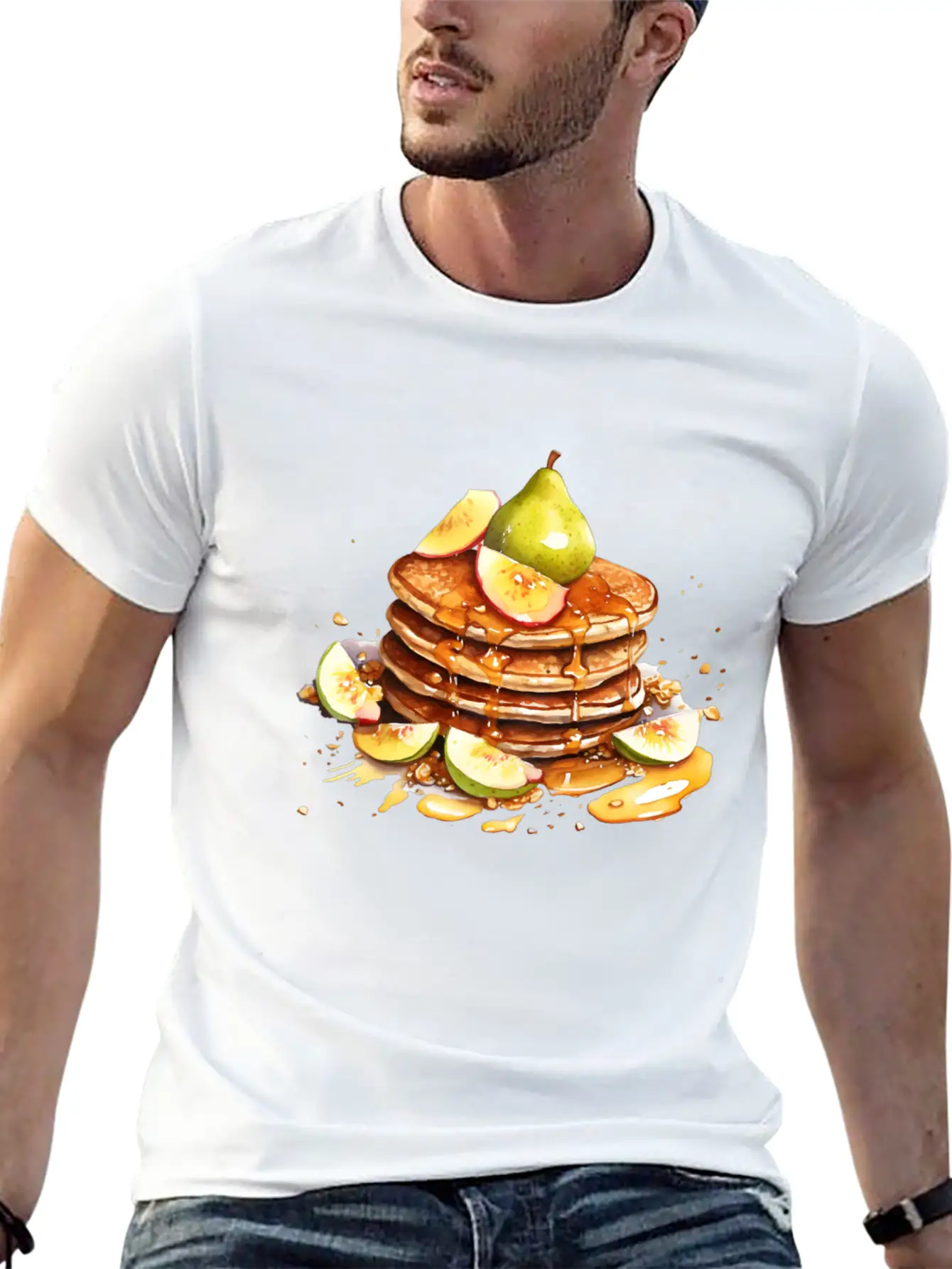 Pancakes With Pear And Fig Comfortable Minimalist Graphic Tee – Summer Style Essential
