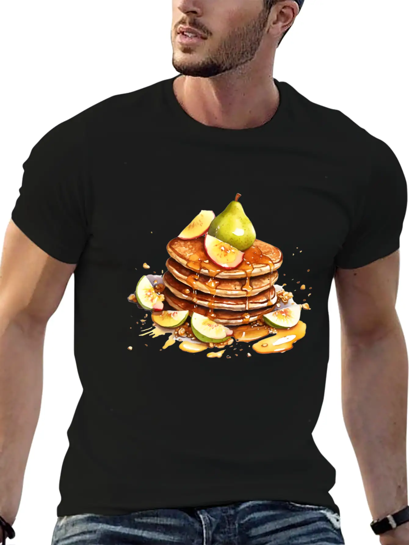 Pancakes With Pear And Fig Comfortable Minimalist Graphic Tee – Summer Style Essential