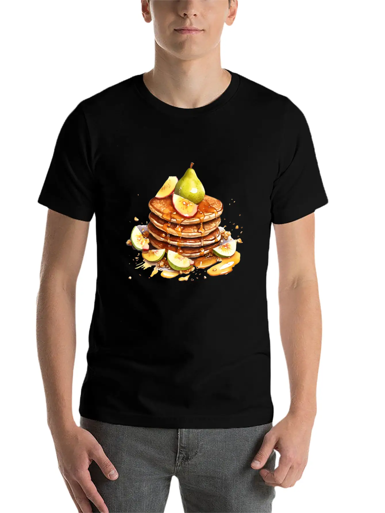 Pancakes With Pear And Fig Comfortable Minimalist Graphic Tee – Summer Style Essential
