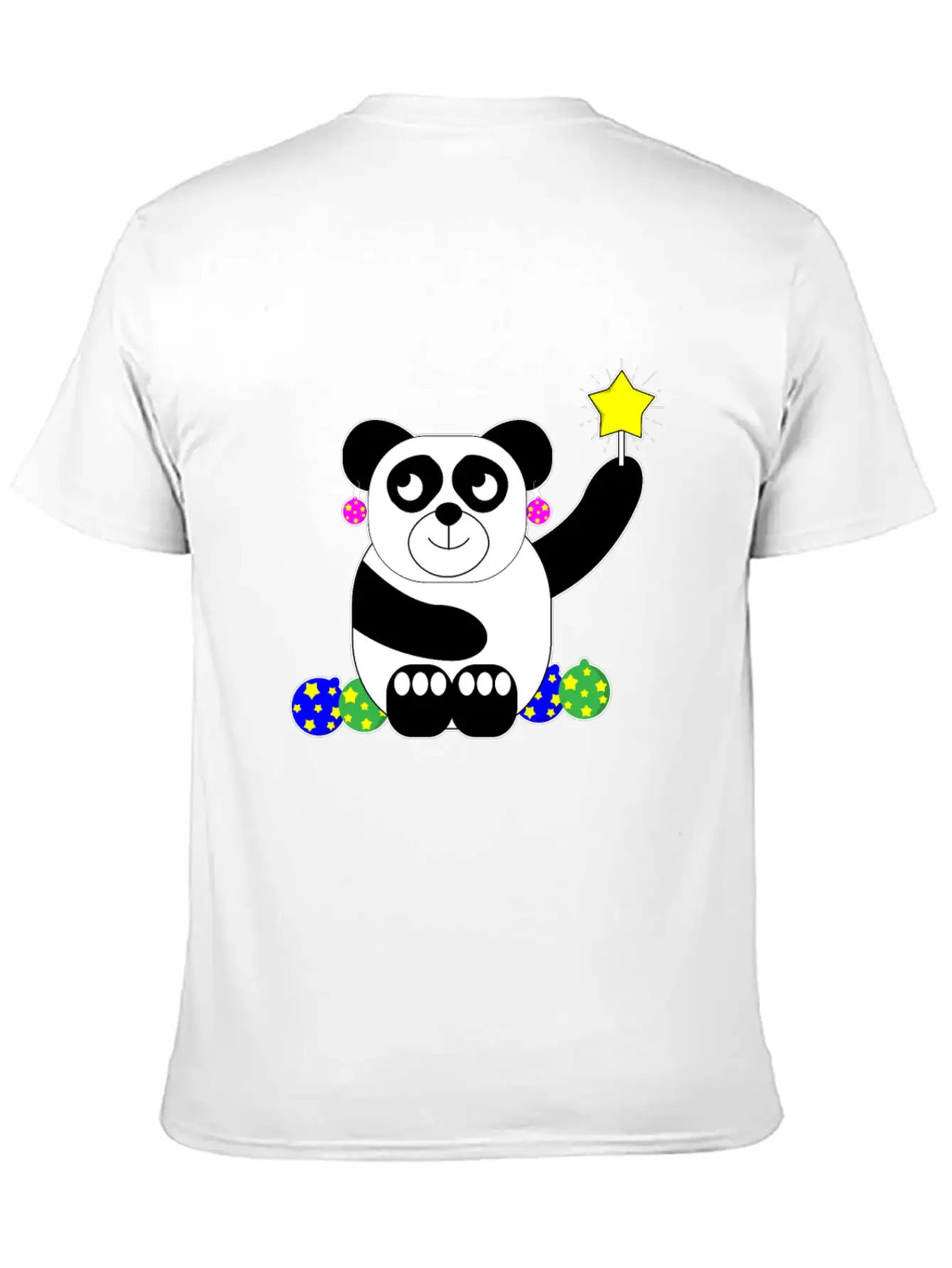 Panda Christmas Animal Decoration Present Basic Graphic T-Shirt – Daily Comfort In Soft Cotton