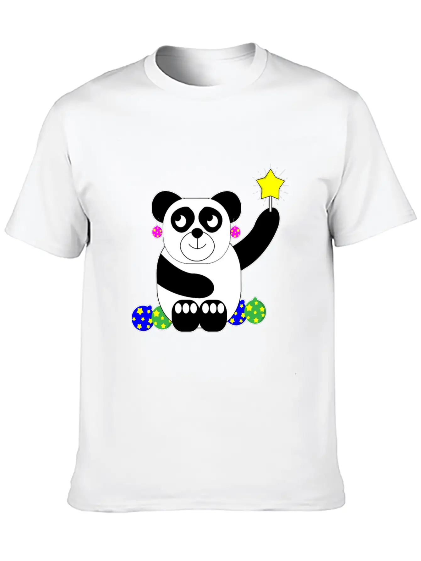 Panda Christmas Animal Decoration Present Basic Graphic T-Shirt – Daily Comfort In Soft Cotton