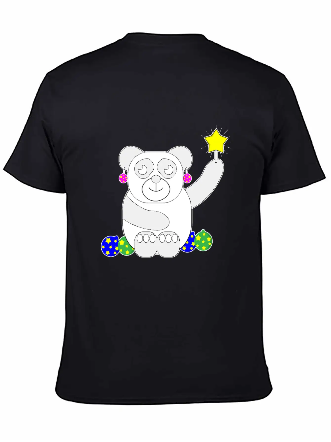 Panda Christmas Animal Decoration Present Basic Graphic T-Shirt – Daily Comfort In Soft Cotton