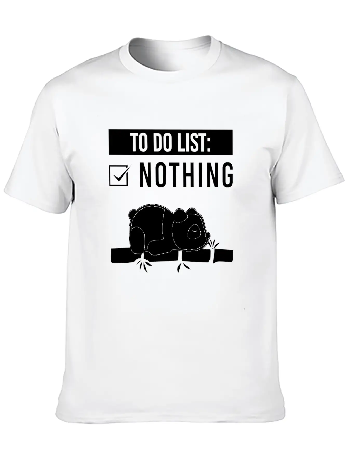 Panda Tired Lazy Sleep Basic Graphic T-Shirt – Daily Comfort In Soft Cotton