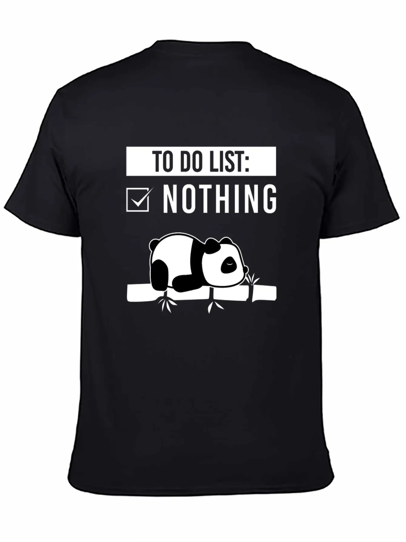 Panda Tired Lazy Sleep Basic Graphic T-Shirt – Daily Comfort In Soft Cotton