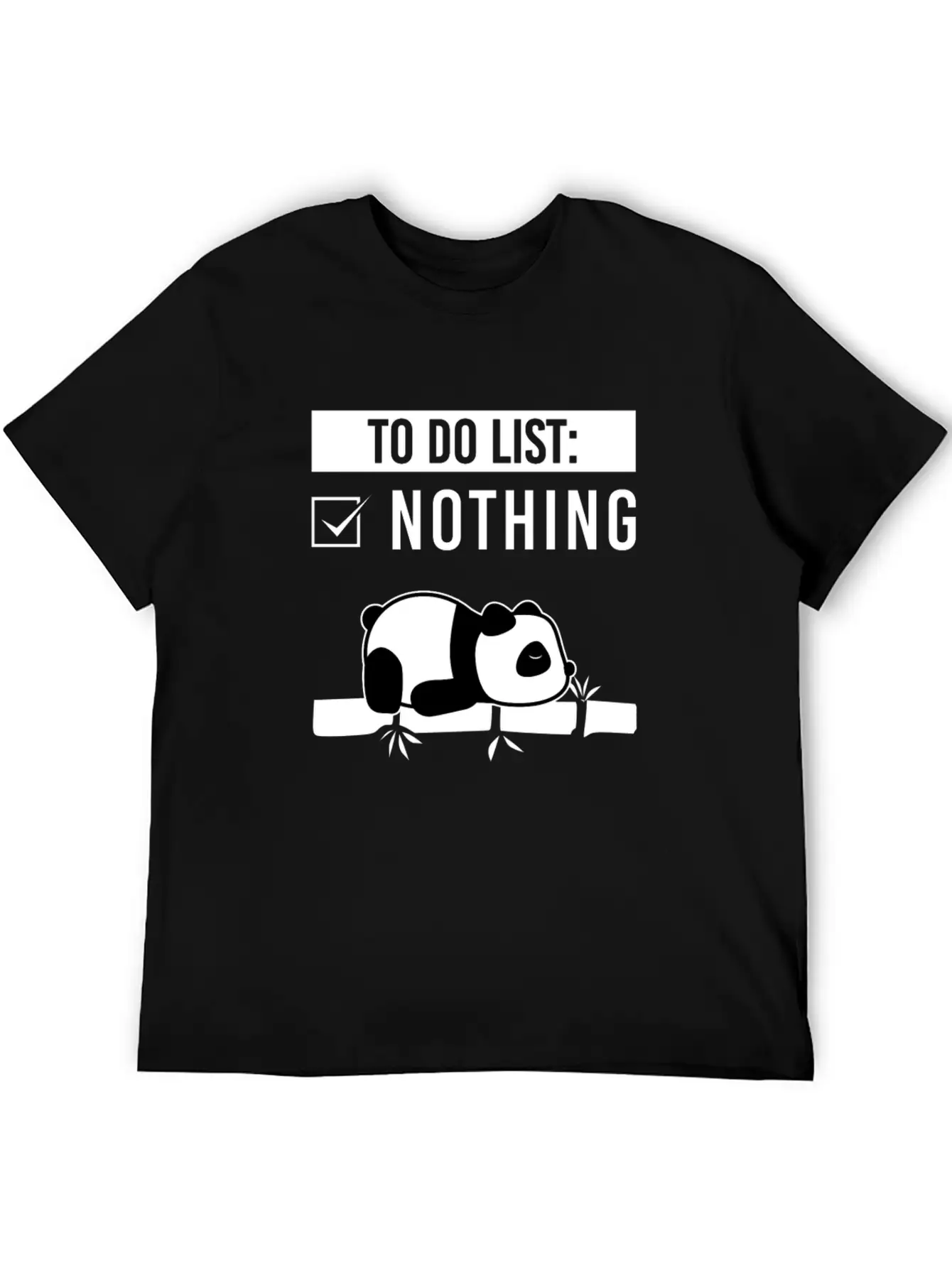 Panda Tired Lazy Sleep Basic Graphic T-Shirt – Daily Comfort In Soft Cotton