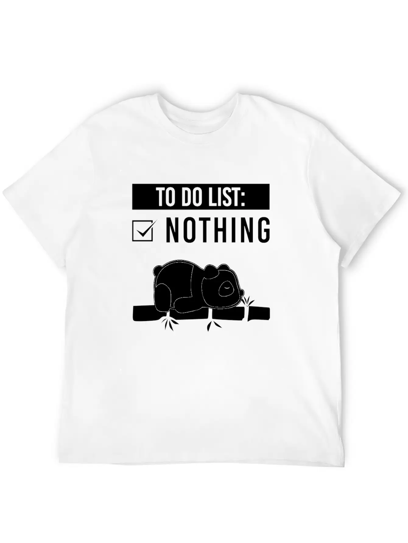 Panda Tired Lazy Sleep Basic Graphic T-Shirt – Daily Comfort In Soft Cotton