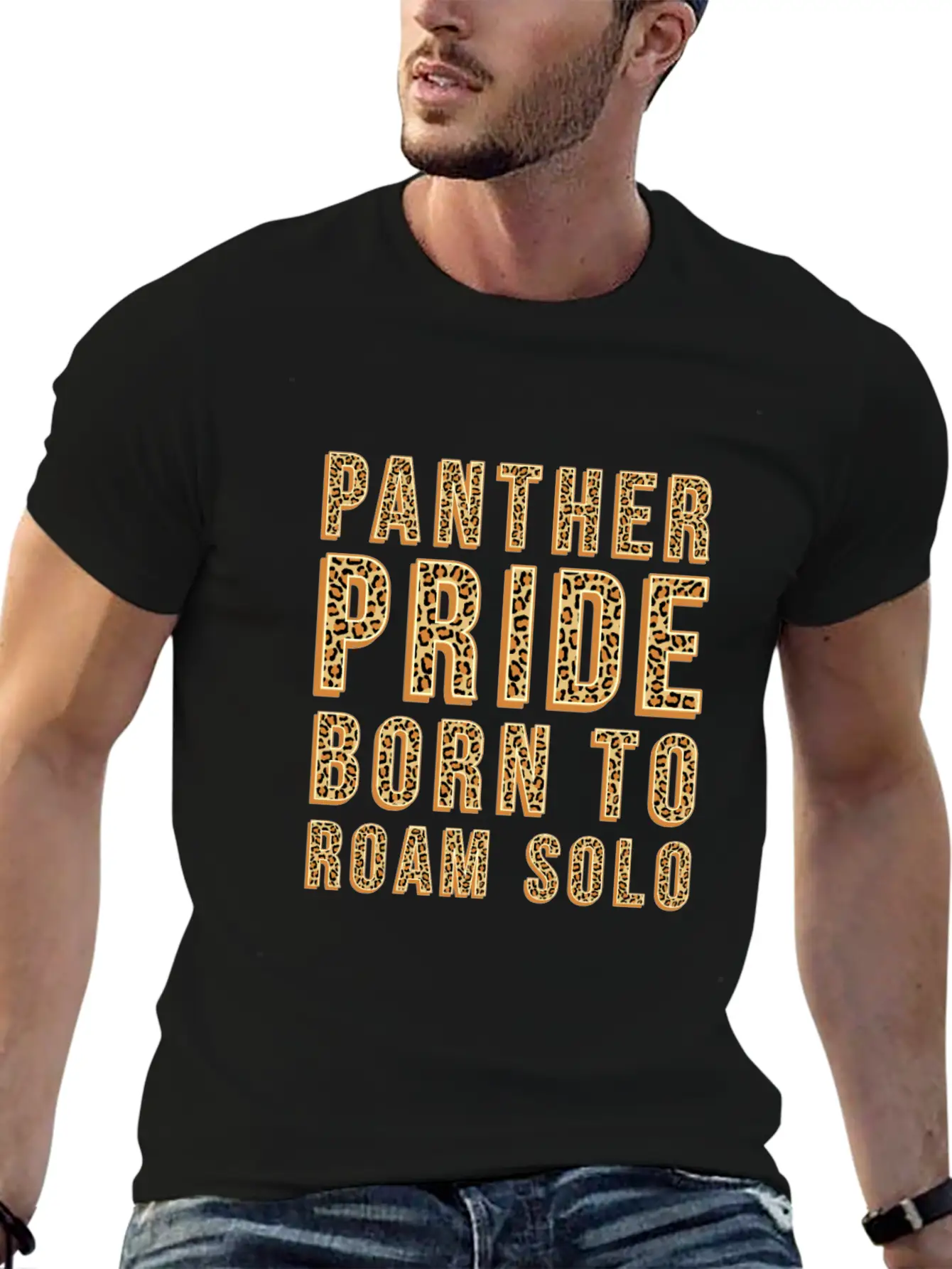 Panther Pride Born To Roam Solo Basic Graphic T-Shirt – Daily Comfort In Soft Cotton