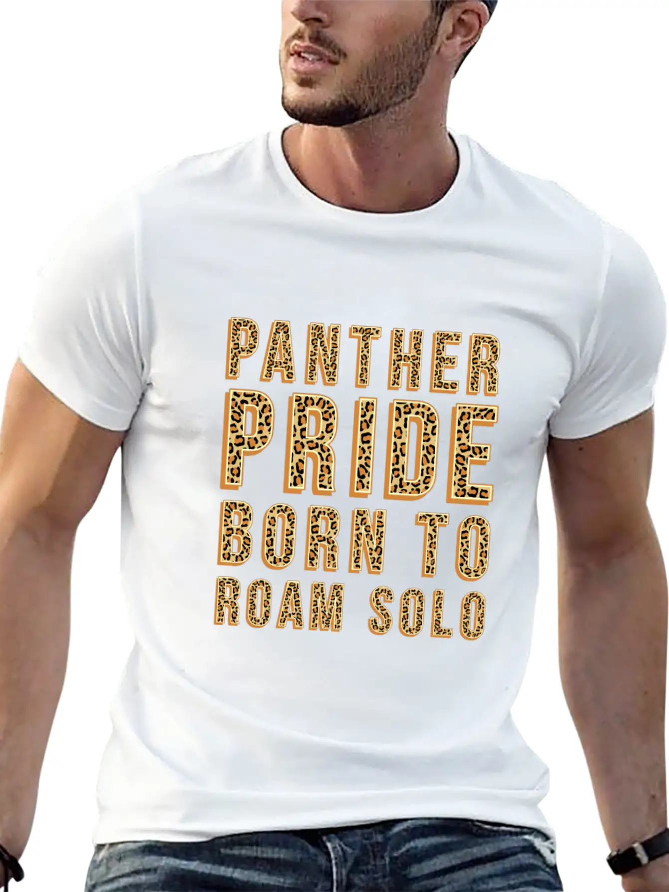 Panther Pride Born To Roam Solo Basic Graphic T-Shirt – Daily Comfort In Soft Cotton