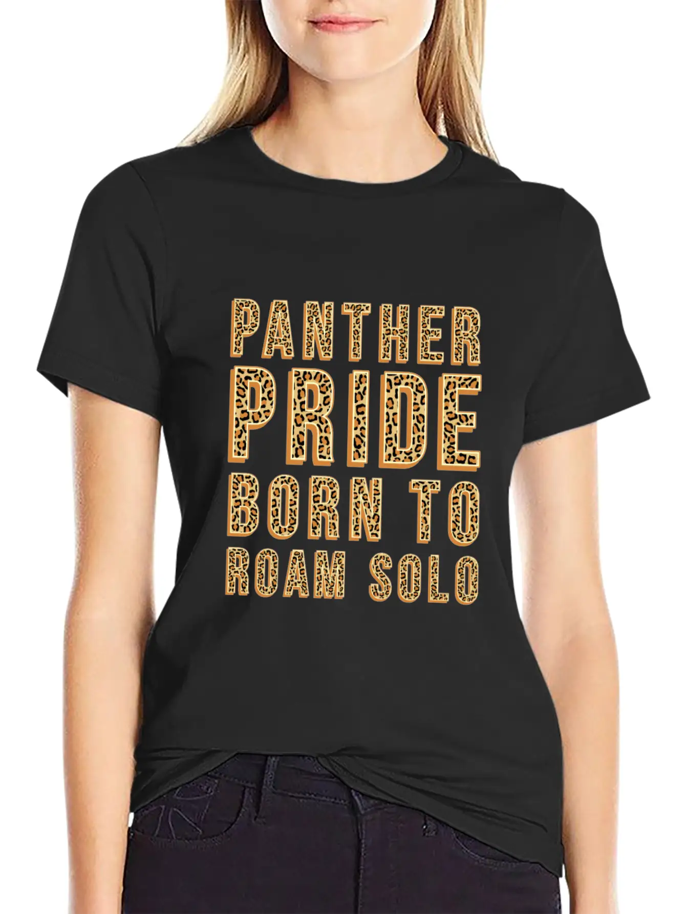 Panther Pride Born To Roam Solo Basic Graphic T-Shirt – Daily Comfort In Soft Cotton