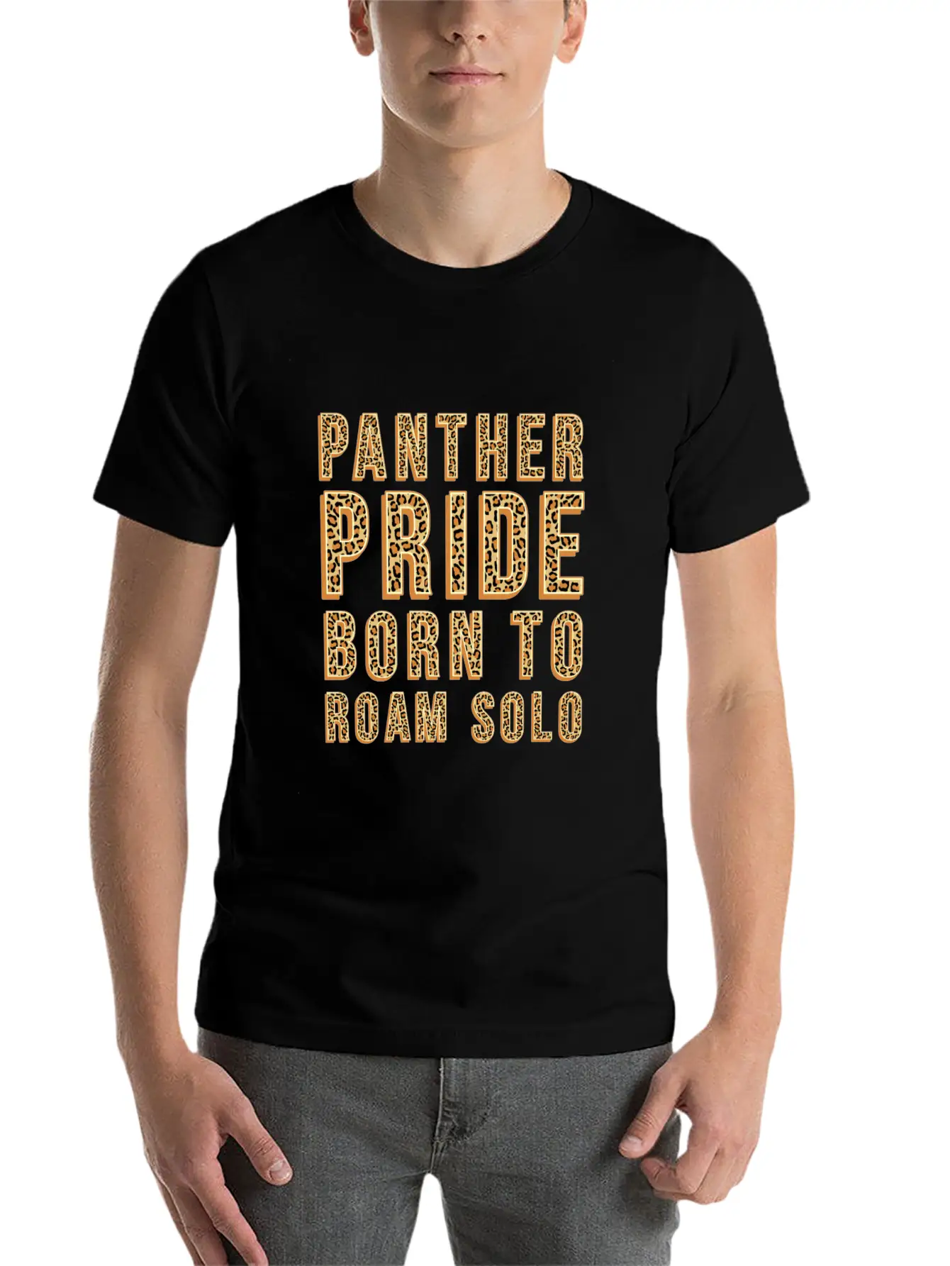 Panther Pride Born To Roam Solo Basic Graphic T-Shirt – Daily Comfort In Soft Cotton